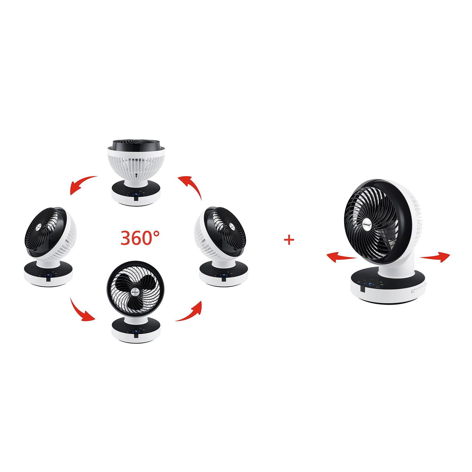 STEBA VT 360 Twist Tischventilator weiß / schwarz