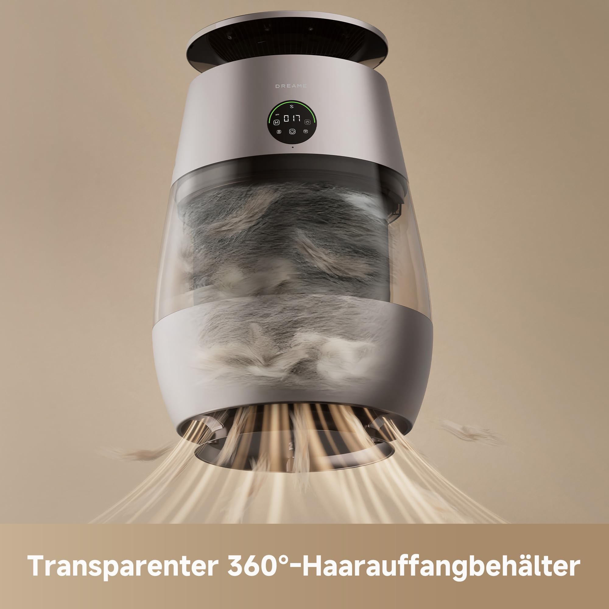 DREAME Haustier-Luftreiniger AP10, 360°-Luft-Unterdruck-Rückführungssystem