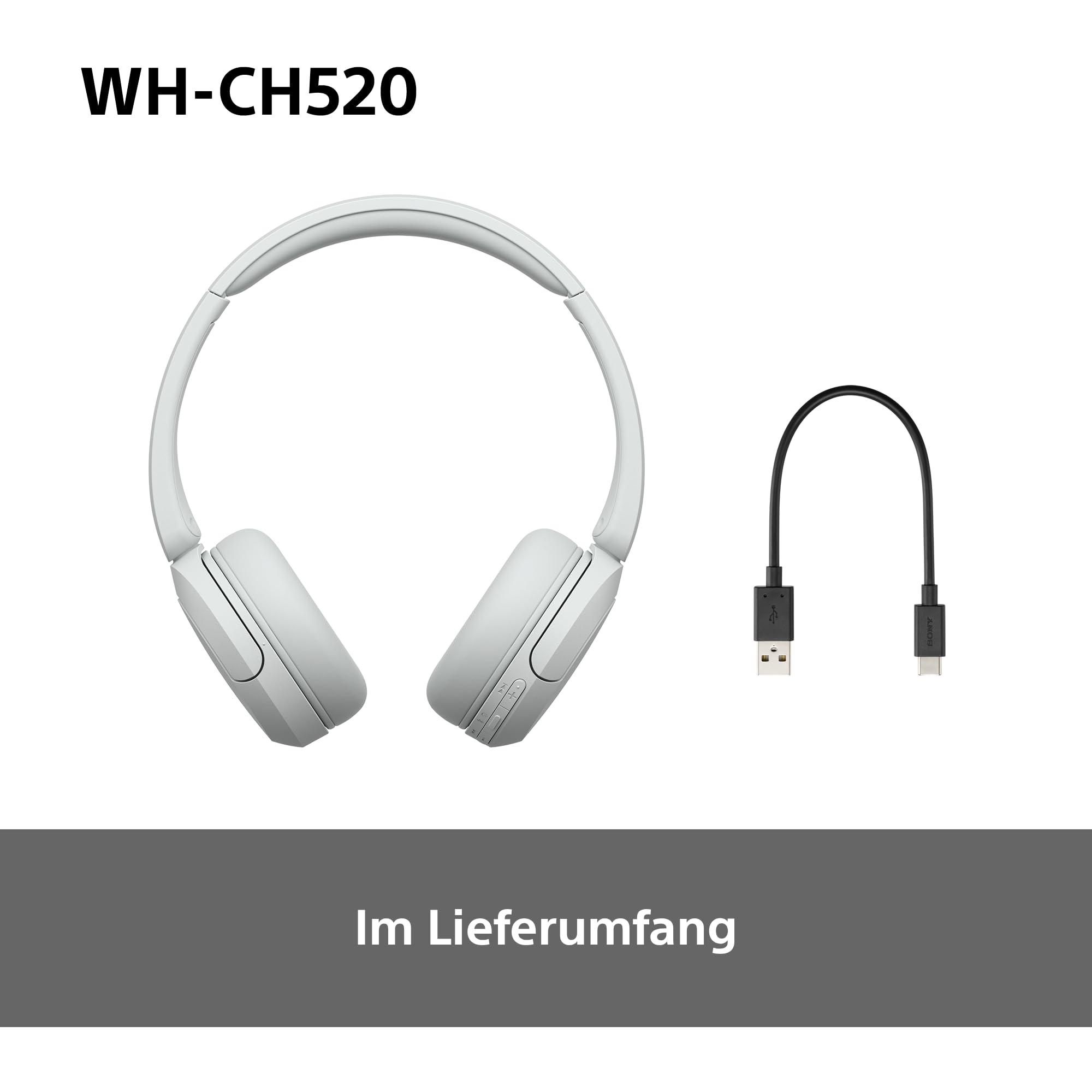 Sony WH-CH520 Kabellose Bluetooth-Kopfhörer