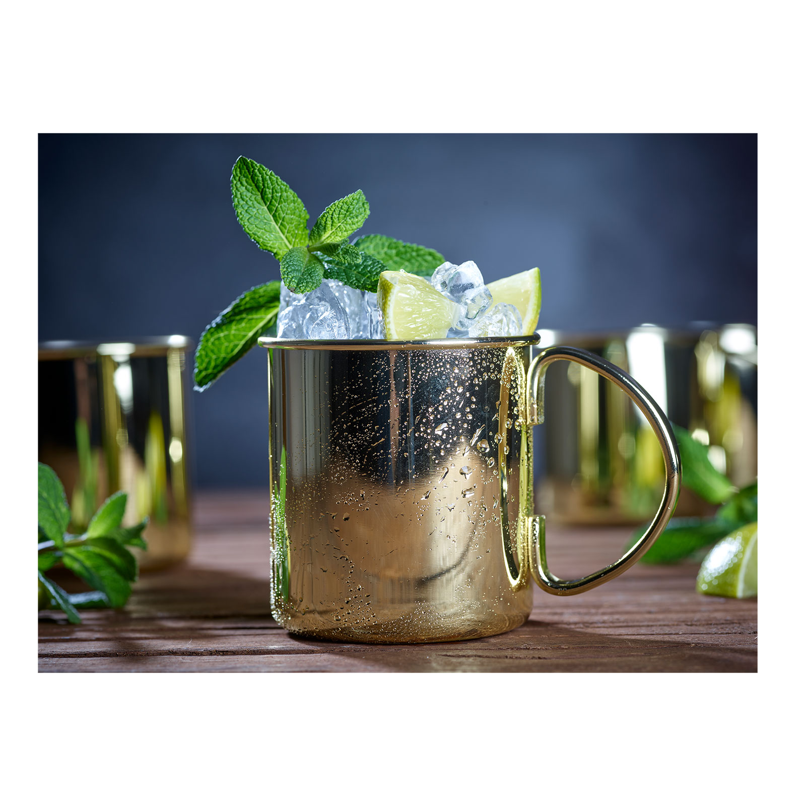 ECHTWERK Moscow Mule Becher Set 2tlg aus Edelstahl, 480 ml, 