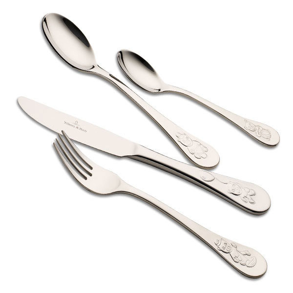 Villeroy & Boch Piemont Kinderbesteck 4tlg. + Tabaluga Koffer inkl. 3tlg. Kindergeschirrset  und  Tabaluga Plüsch Schlüsselanhänger