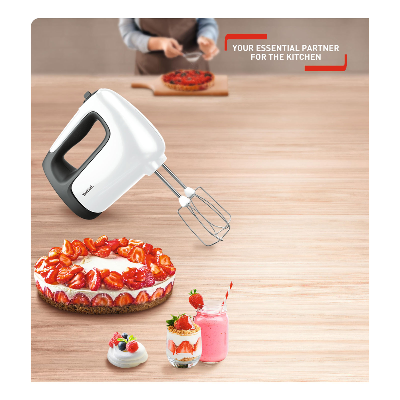 TEFAL Handmixer-Set HT4611 Prep'Mix+