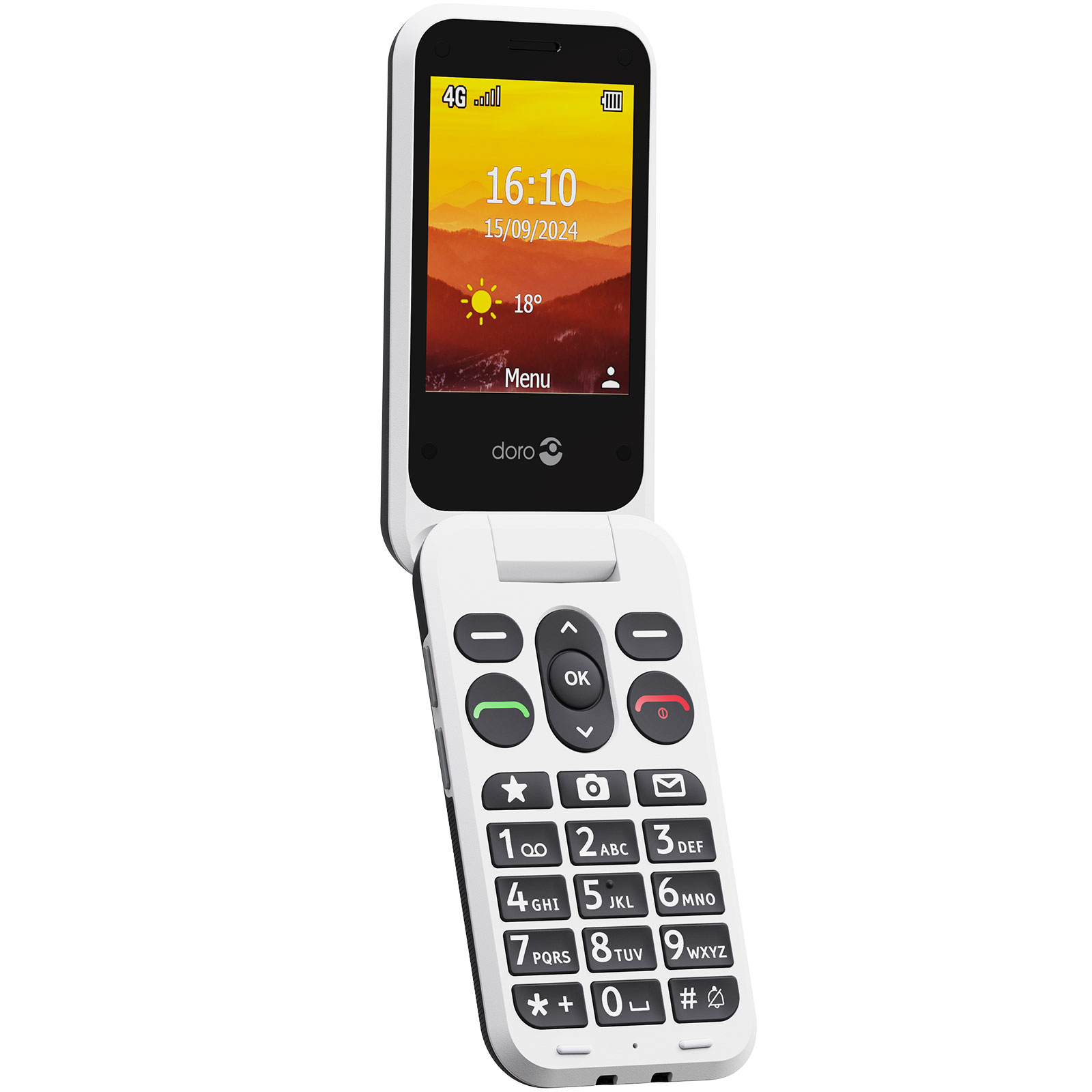 Doro Leva L30 graphit-weiß Handy (Seniorenhandy, Klapp)