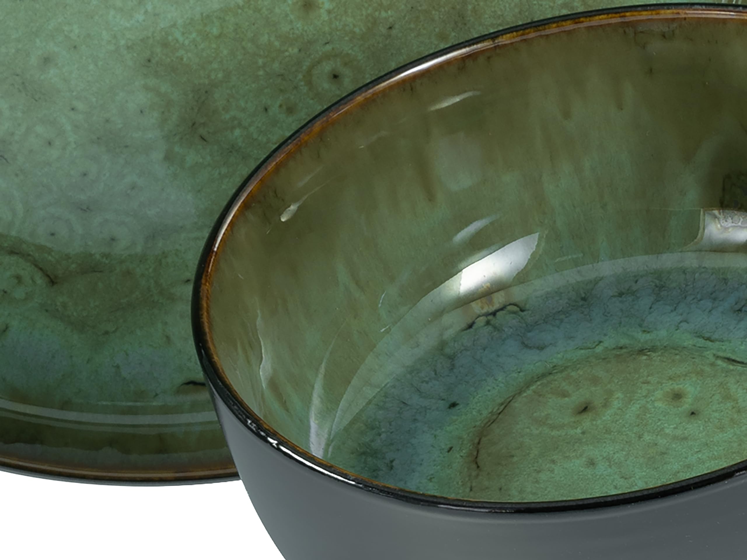 CreaTable 20166 Kombiservice Serie Nordic Fjord Green 16-tlg. 4 Personen