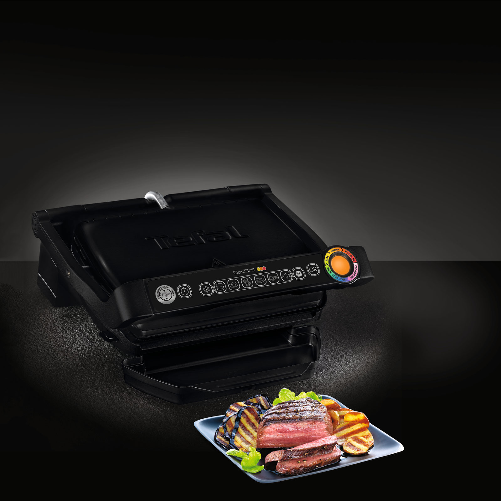 Tefal GC7058 OPTIGRILL STANDARD SCHWARZ