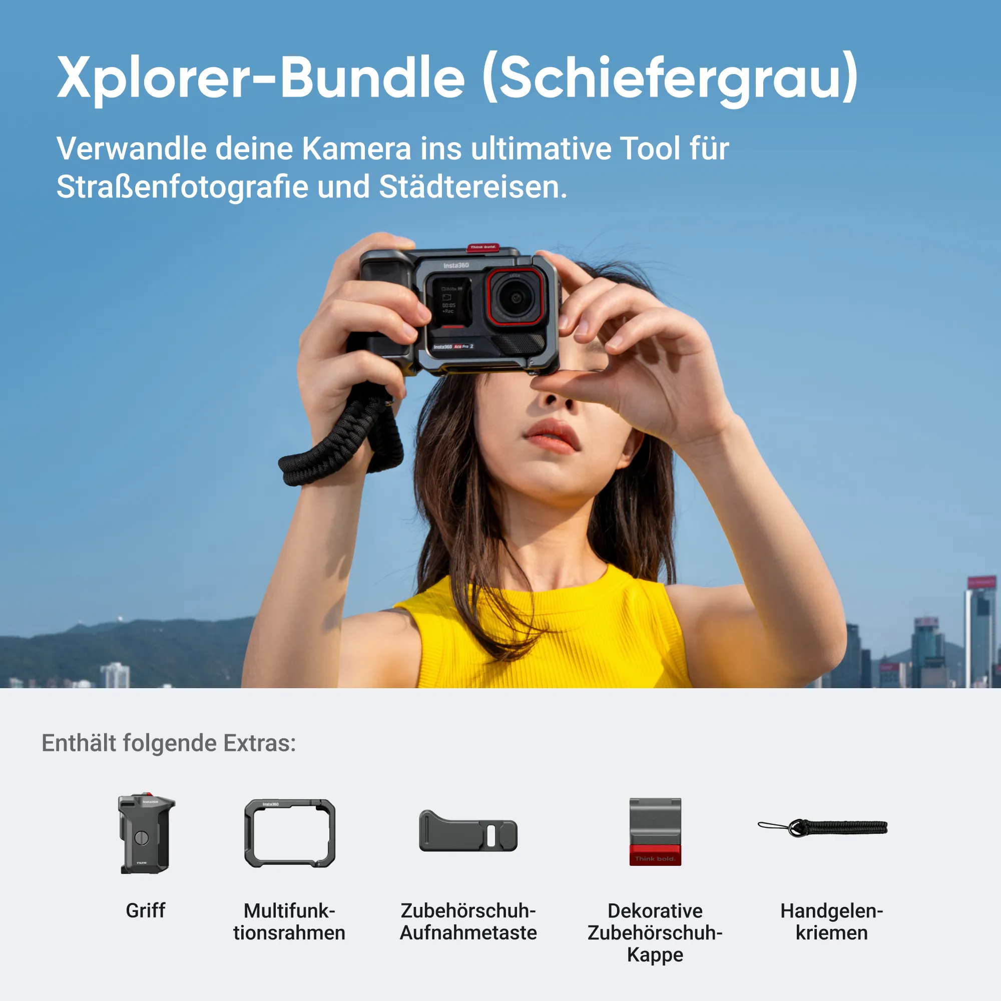 Insta360 Ace Pro 2/Ace Pro Single Battery Xplorer Bundle, Dark Gray Kamera