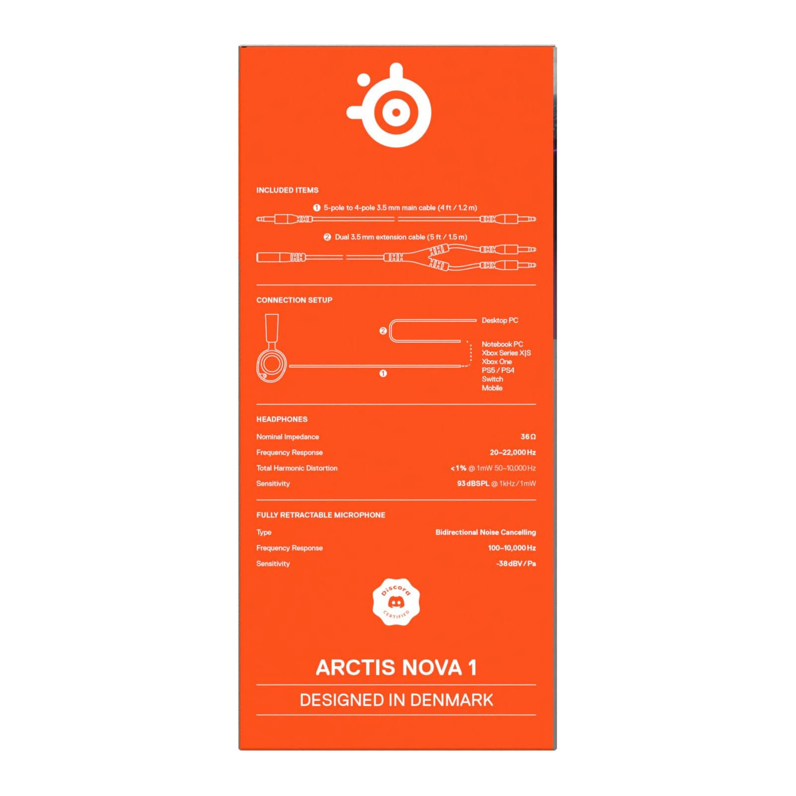 Steelseries Arctis Nova 1, Schwarz Gaming-Headset