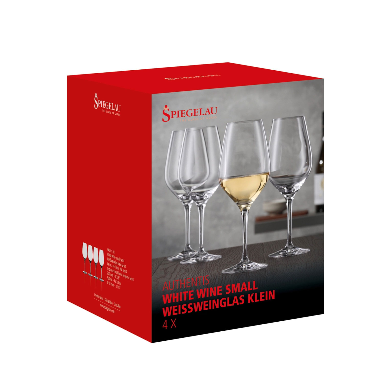 Spiegelau Weinglas, Bleifreies Kristallglas Made in Germany, Weißweinglas, 4 Stück
