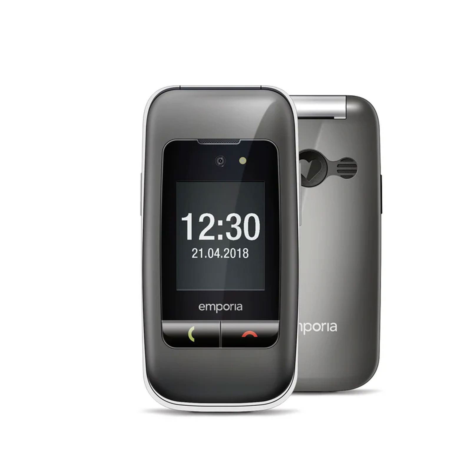Emporia ONE 2G, Space Grey/Silber - Modell 2025 Handy (Seniorenhandy, Klapp)