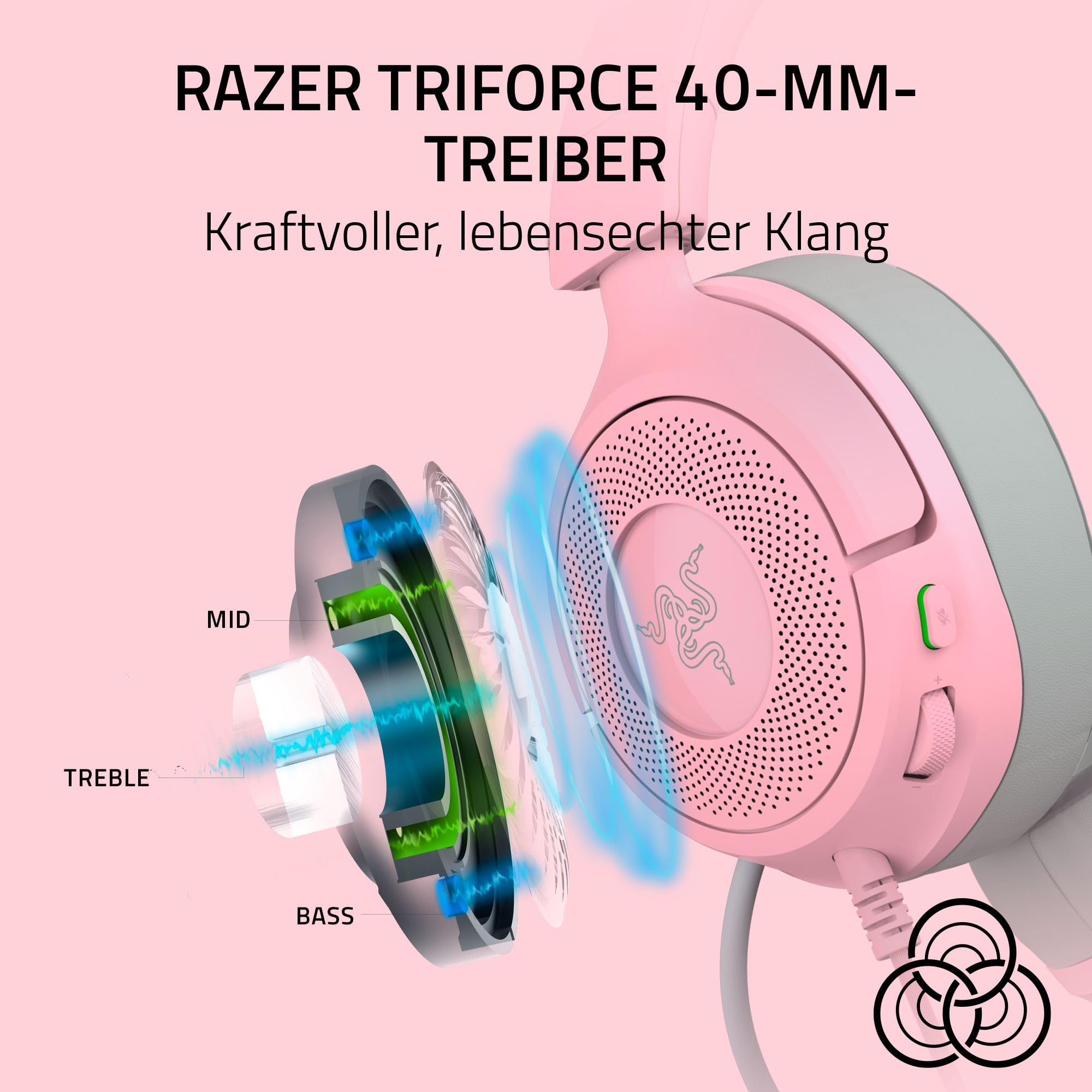 Razer Kraken Kitty V3 X - Kabelgebundenes Kitty-Headset für Gaming