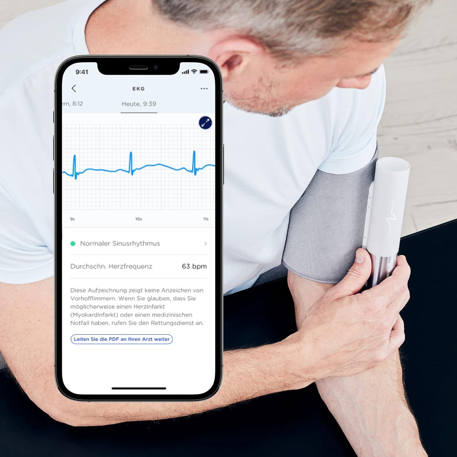 Withings BPM Core Intelligentes Oberarm-Blutdruckmessgerät 