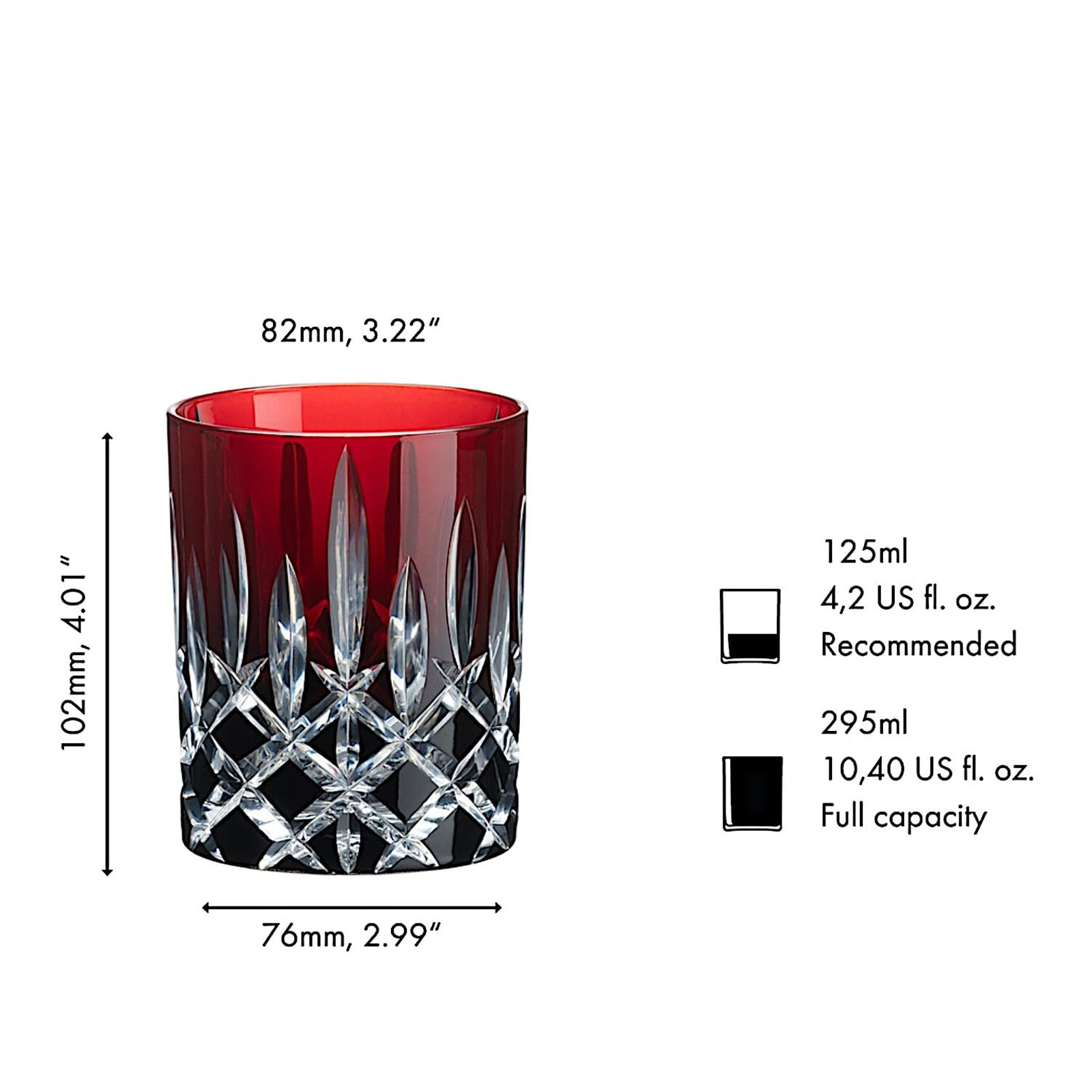 RIEDEL 1515/02S3CB  Laudon Tumbler - rot / schwarz