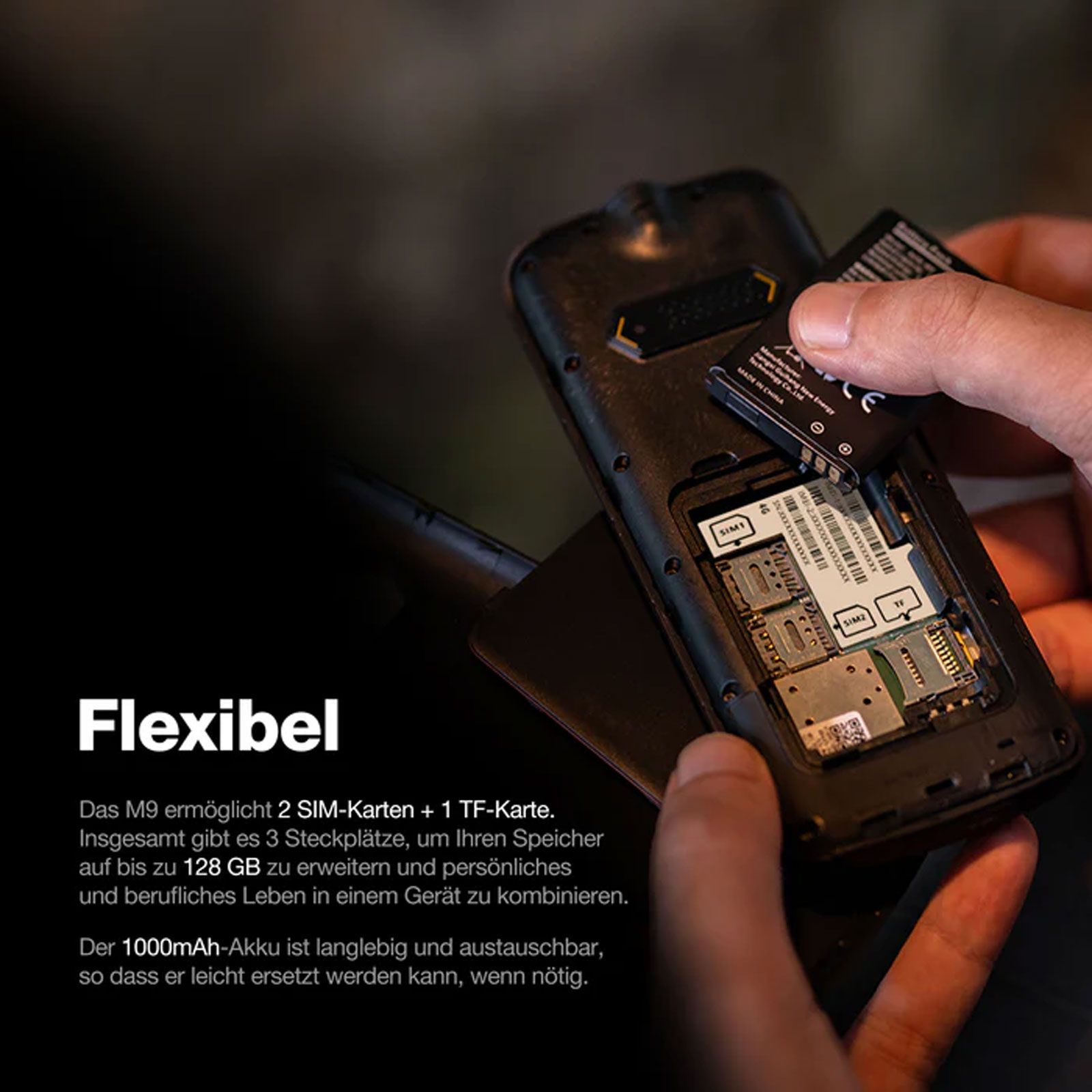 AGM M9F - Floating 4G, Schwarz - Modell 2025 Handy (Outdoor)