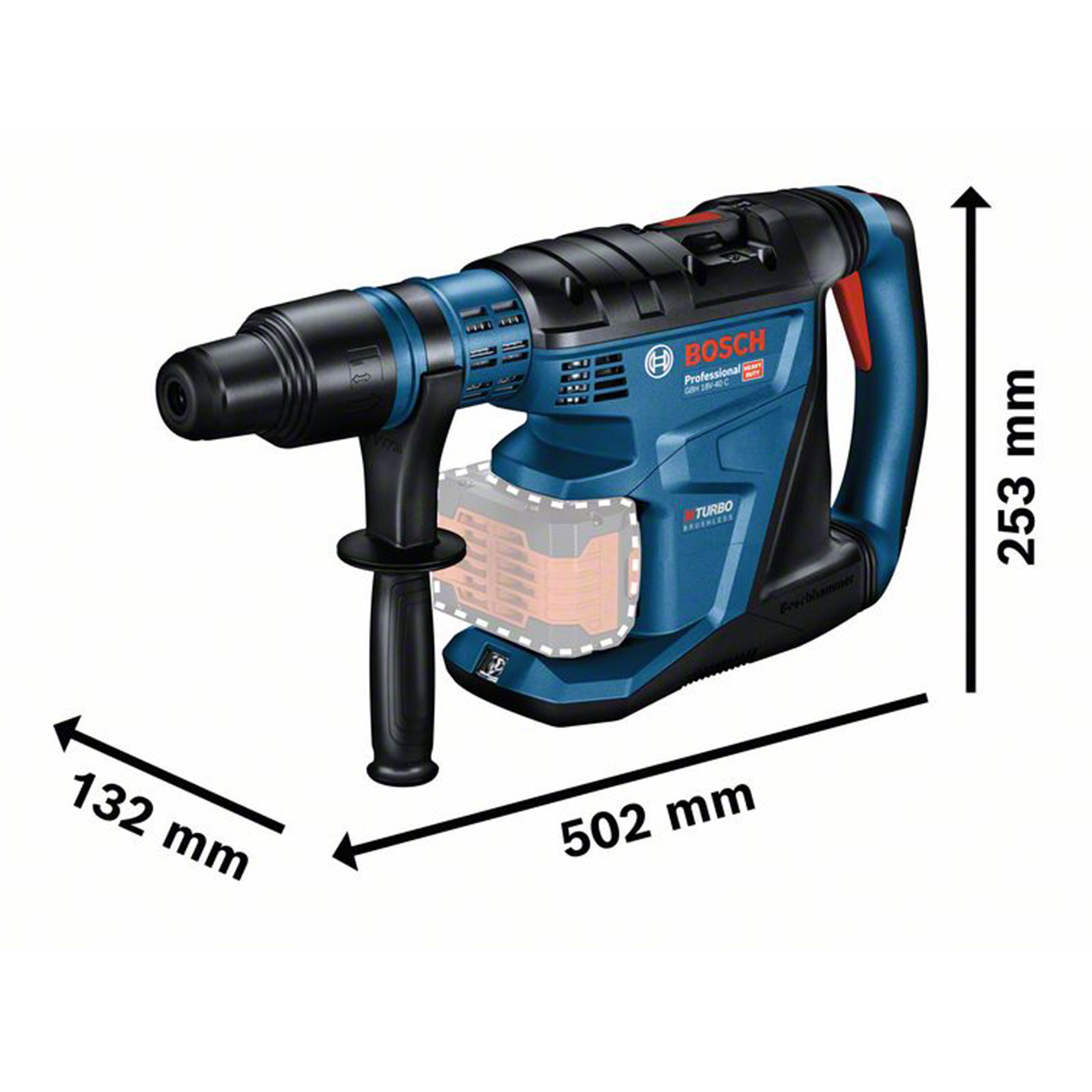 Bosch Professional GBH 18V-40 C 2x5,5Ah; XL-BOXX