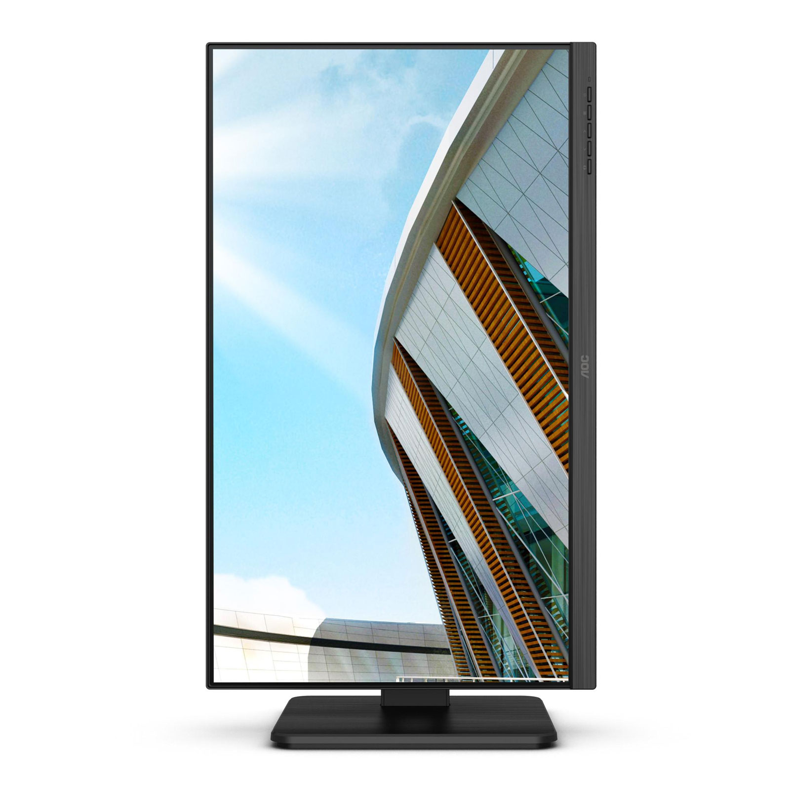 AOC Monitor P2 24P2Q, Schwarz, 23,8 Zoll, Full HD, IPS, 75 Hz, 4 ms (USB, HDMI, DisplayPort, VGA, DVI, höhenverstellbar, neigbar, schwenkbar, Pivot, AdaptiveSync)