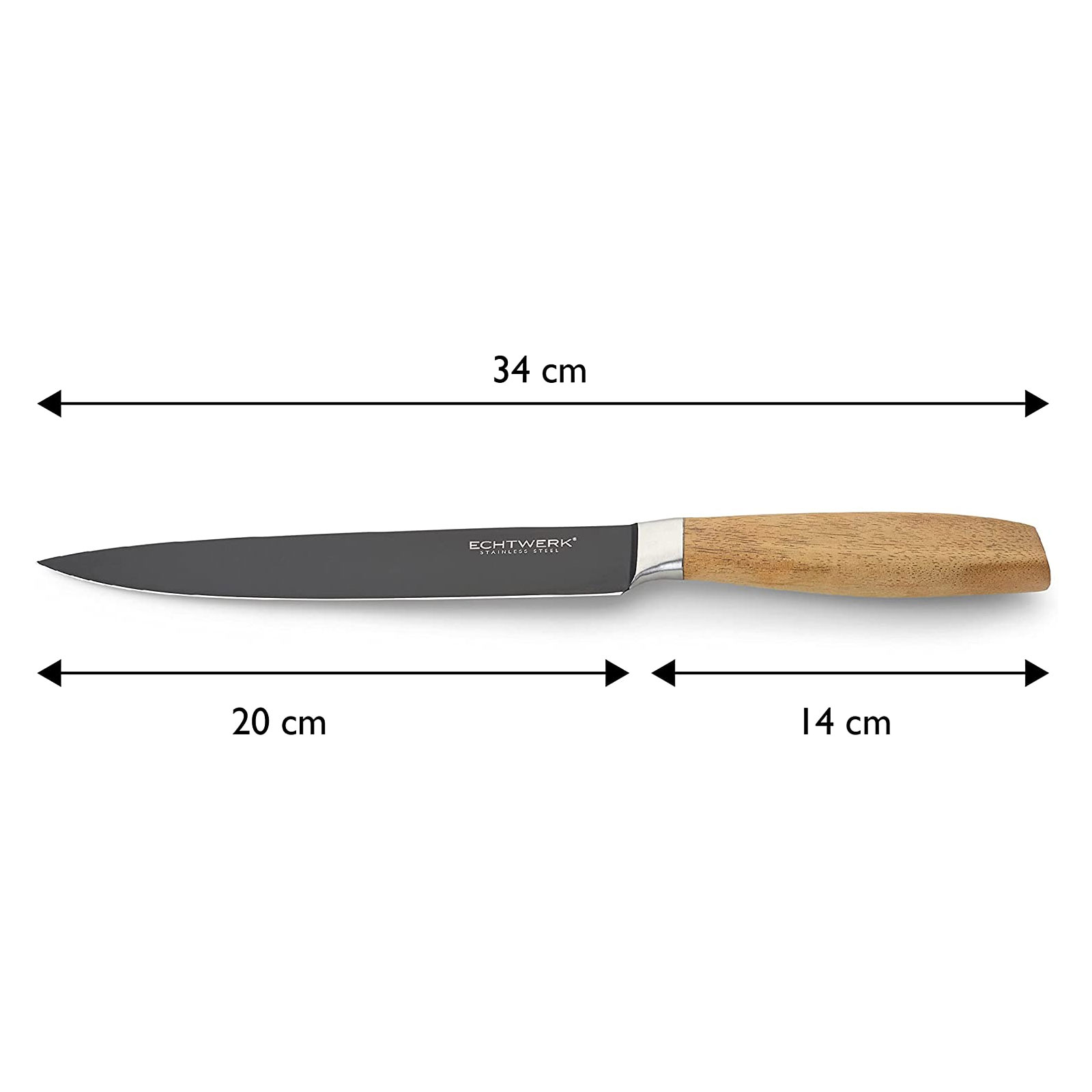 ECHTWERK Schinkenmesser Classic Black Edition 20cm EW-SM-0363