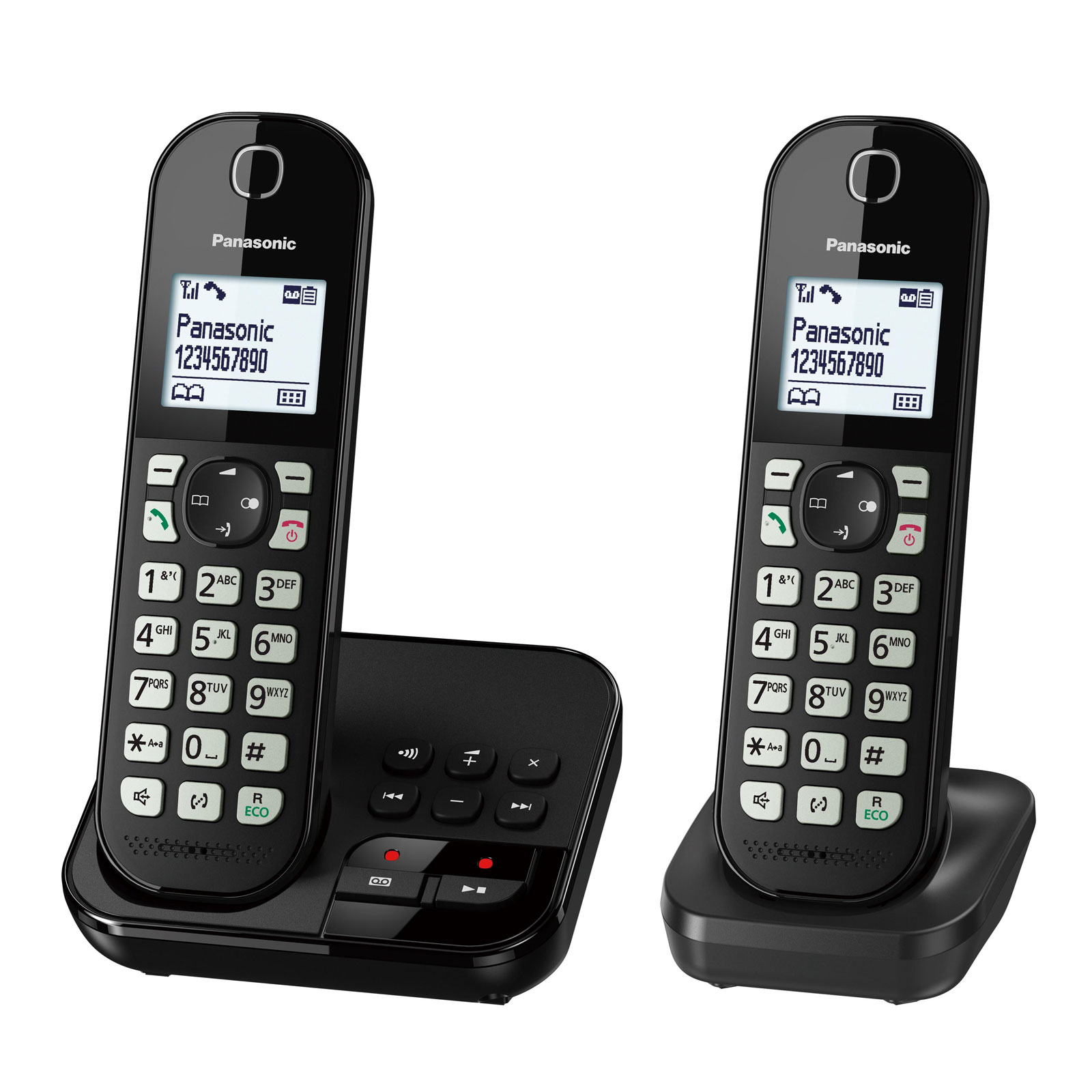 Panasonic KX-TGC 462GB schwarz Schnurloses-Telefon mit Anrufbeantworter