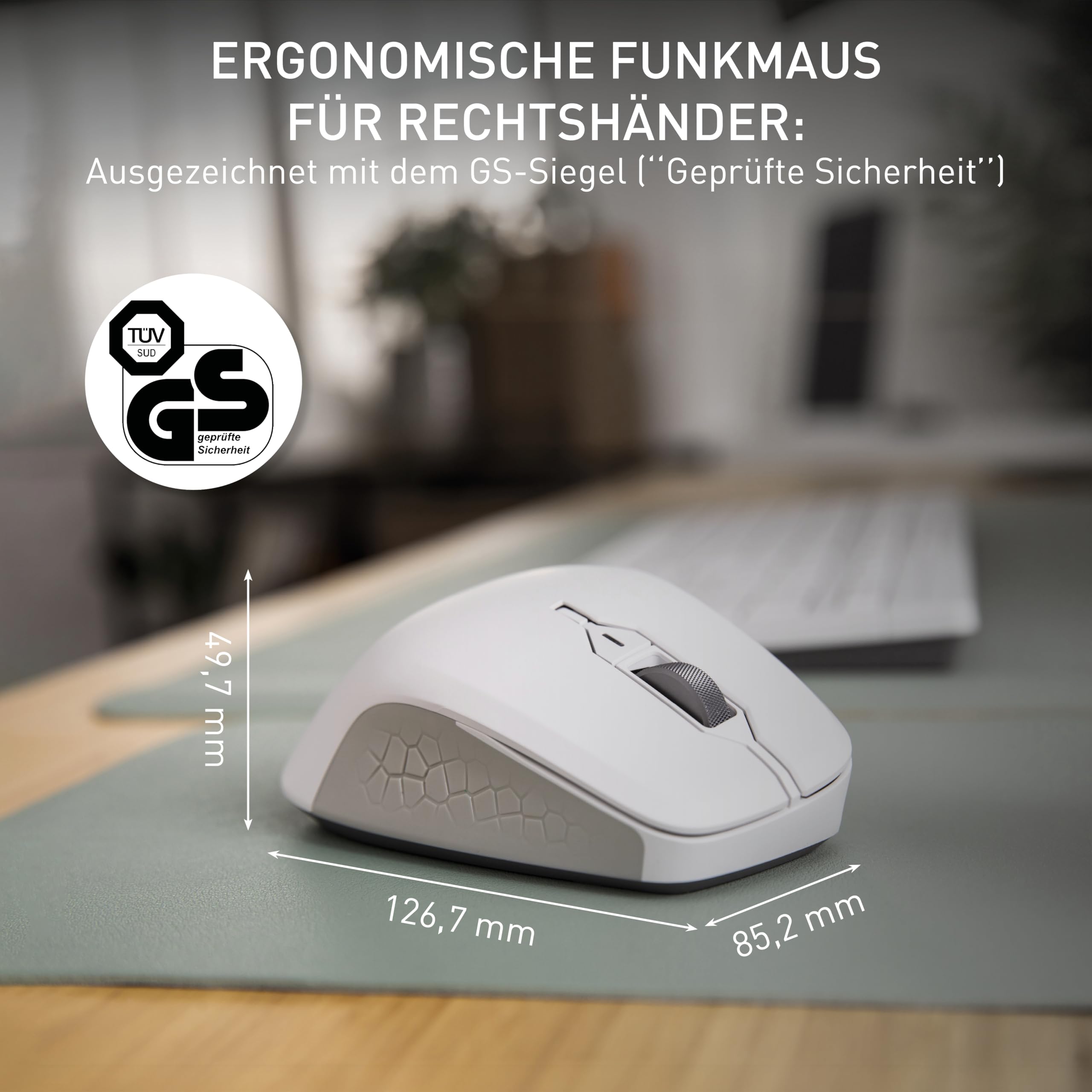 CHERRY STREAM MOUSE COMFORT, Kabellose Ergonomische Maus