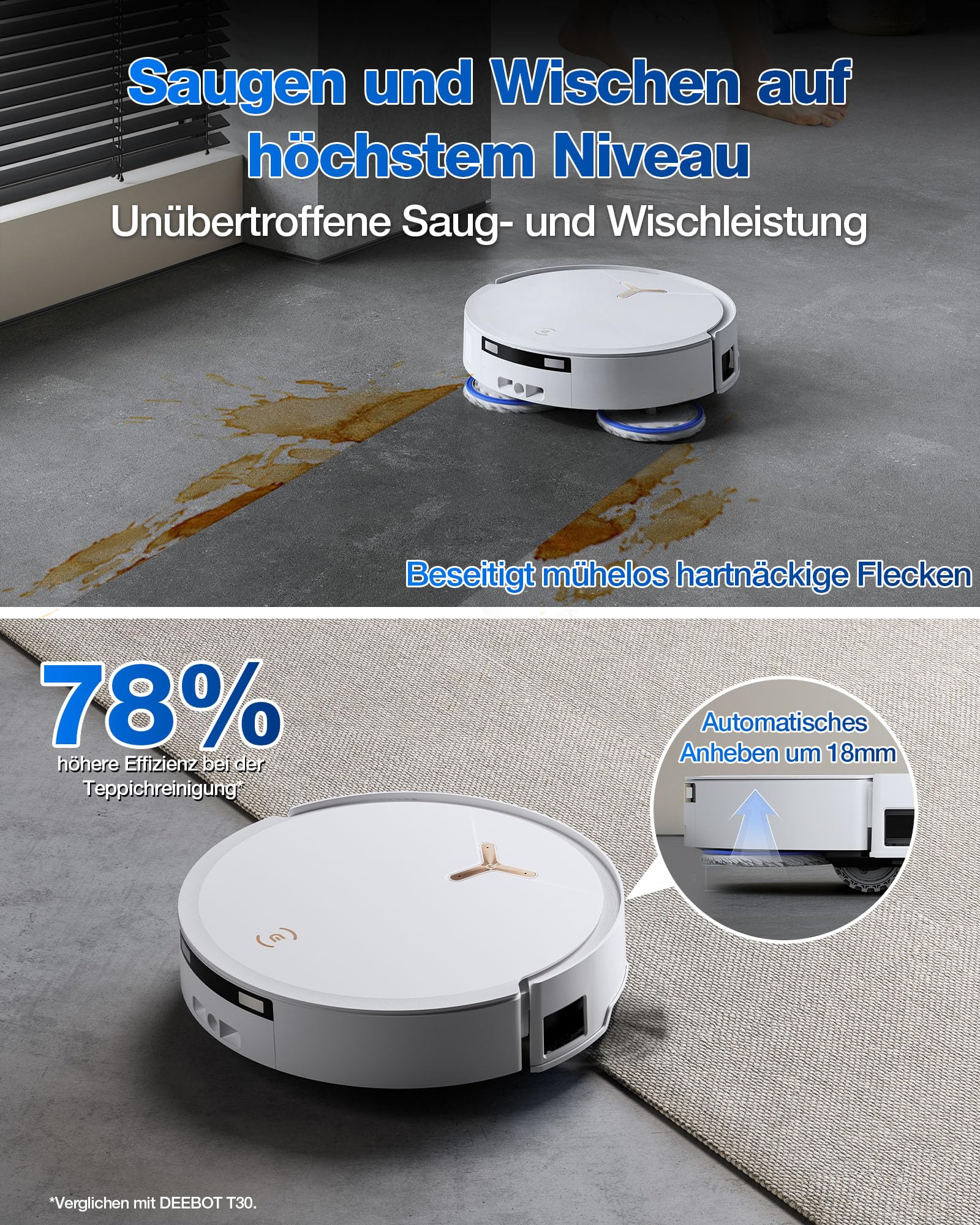 Ecovacs Deebot T50 Max Pro Omni Weiß