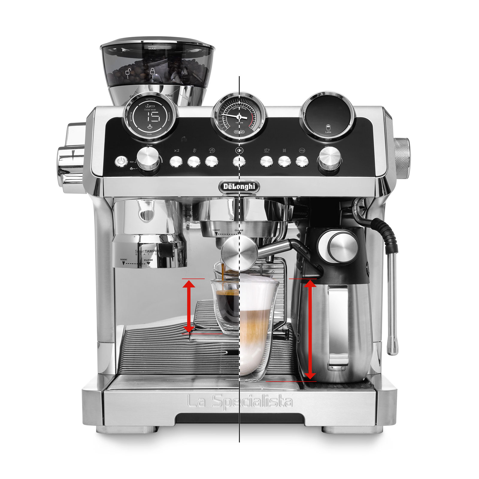 DeLonghi EC 9665.M La Specialista MAESTRO Siebträger Espressomaschine silber