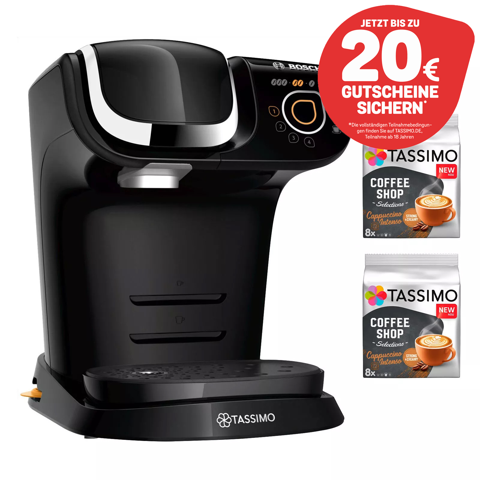 Bosch Tassimo Kapselmaschine inkl. 2x Cappuccino Intenso