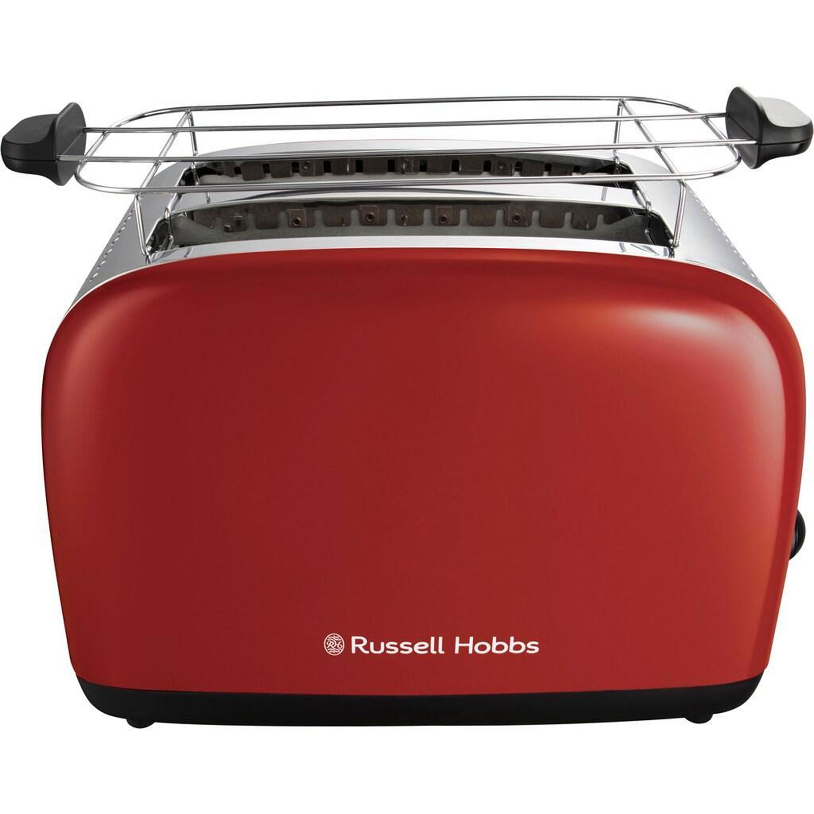 Russell Hobbs 26554-56 Colours Plus rot Toaster (2 Scheiben, 1600 W, Edelstahl und Kunststoff, Rot, Brötchenaufsatz, Auftaufunktion, Aufwärmfunktion)