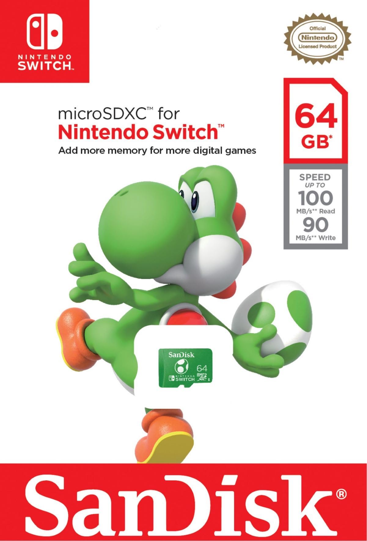 SanDisk microSDXC UHS-I Speicherkarte für Nintendo Switch Yoshi Edition 64 GB