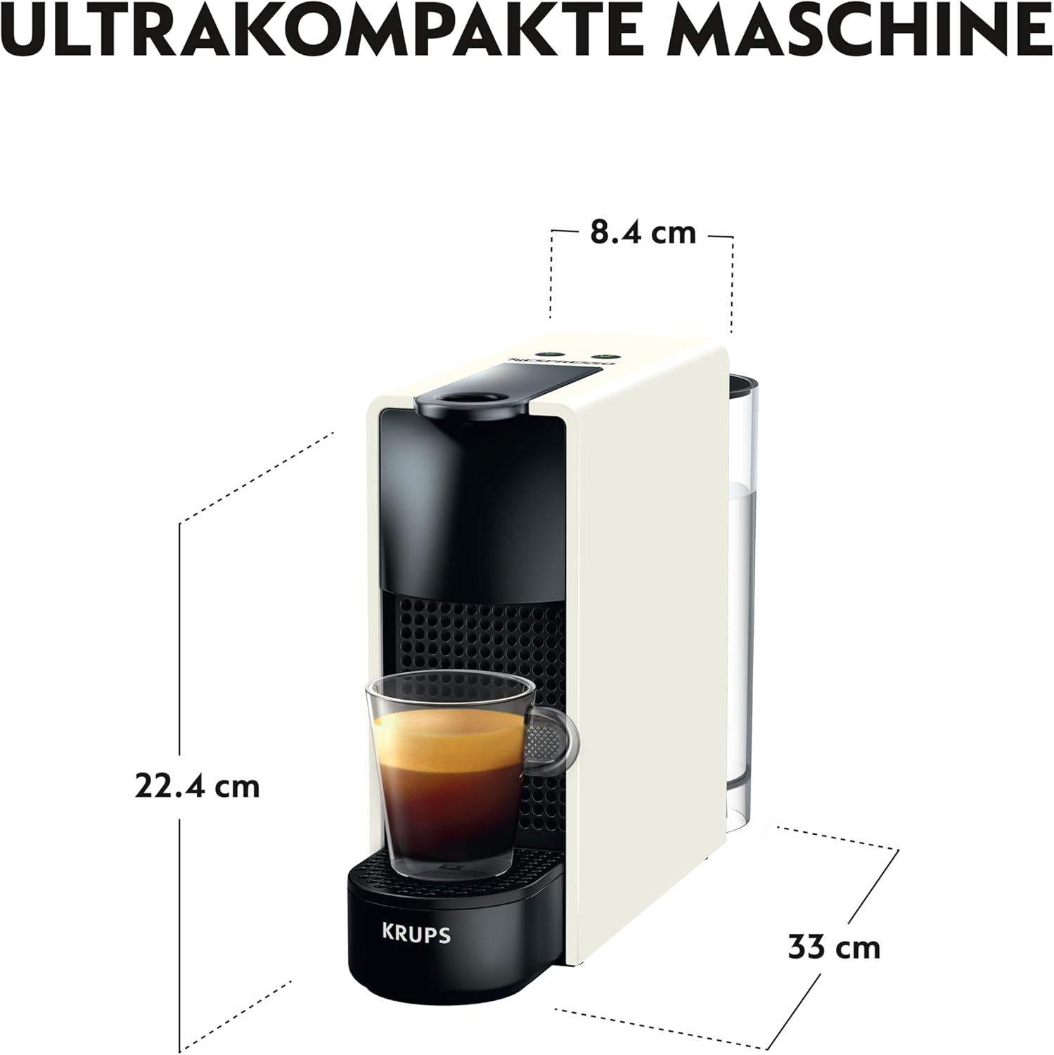 Krups XN1101 Essenza Mini Nespressomaschine Weiß