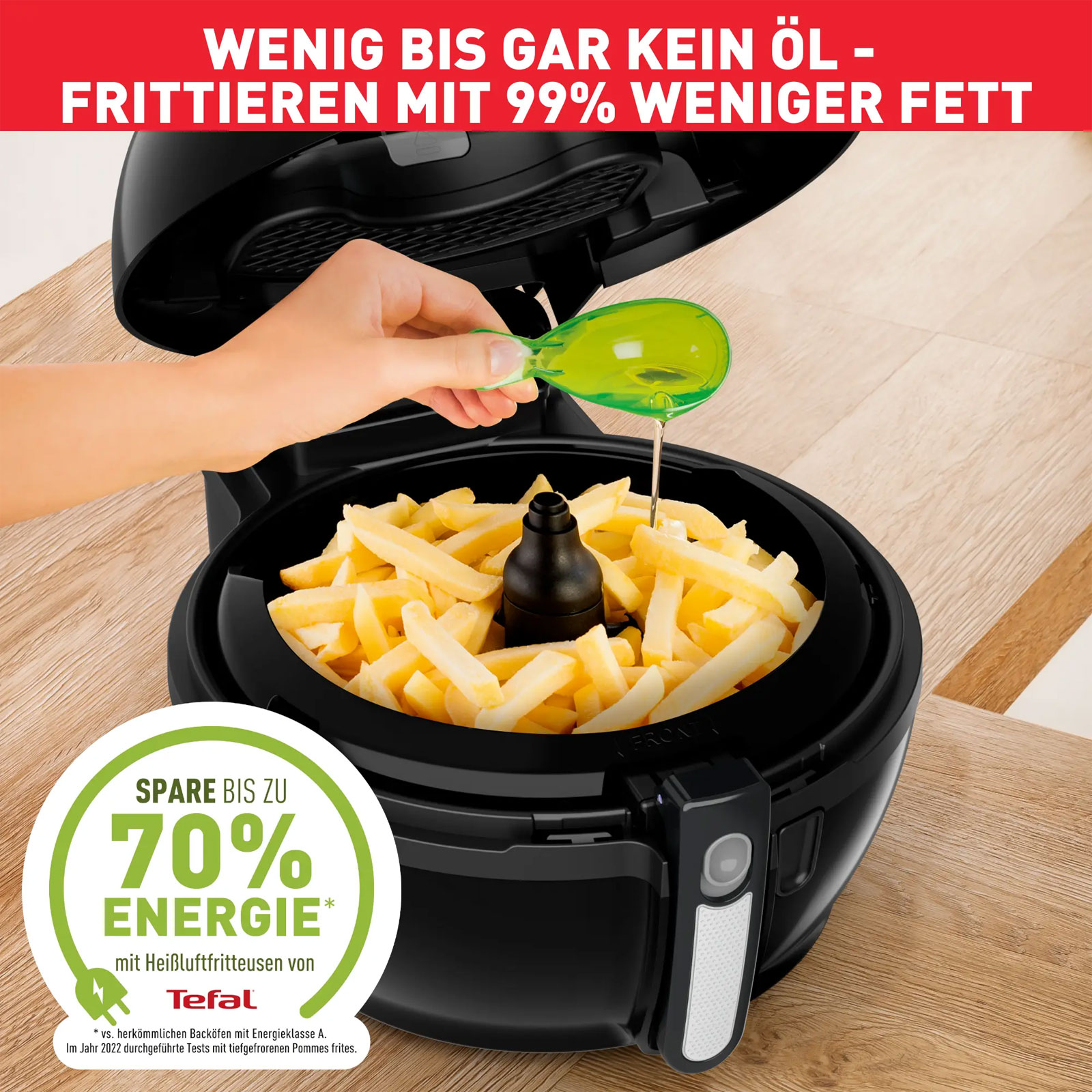 TEFAL FZ 773815 ActiFry Genius Smart Heißluft-Fritteuse schwarz