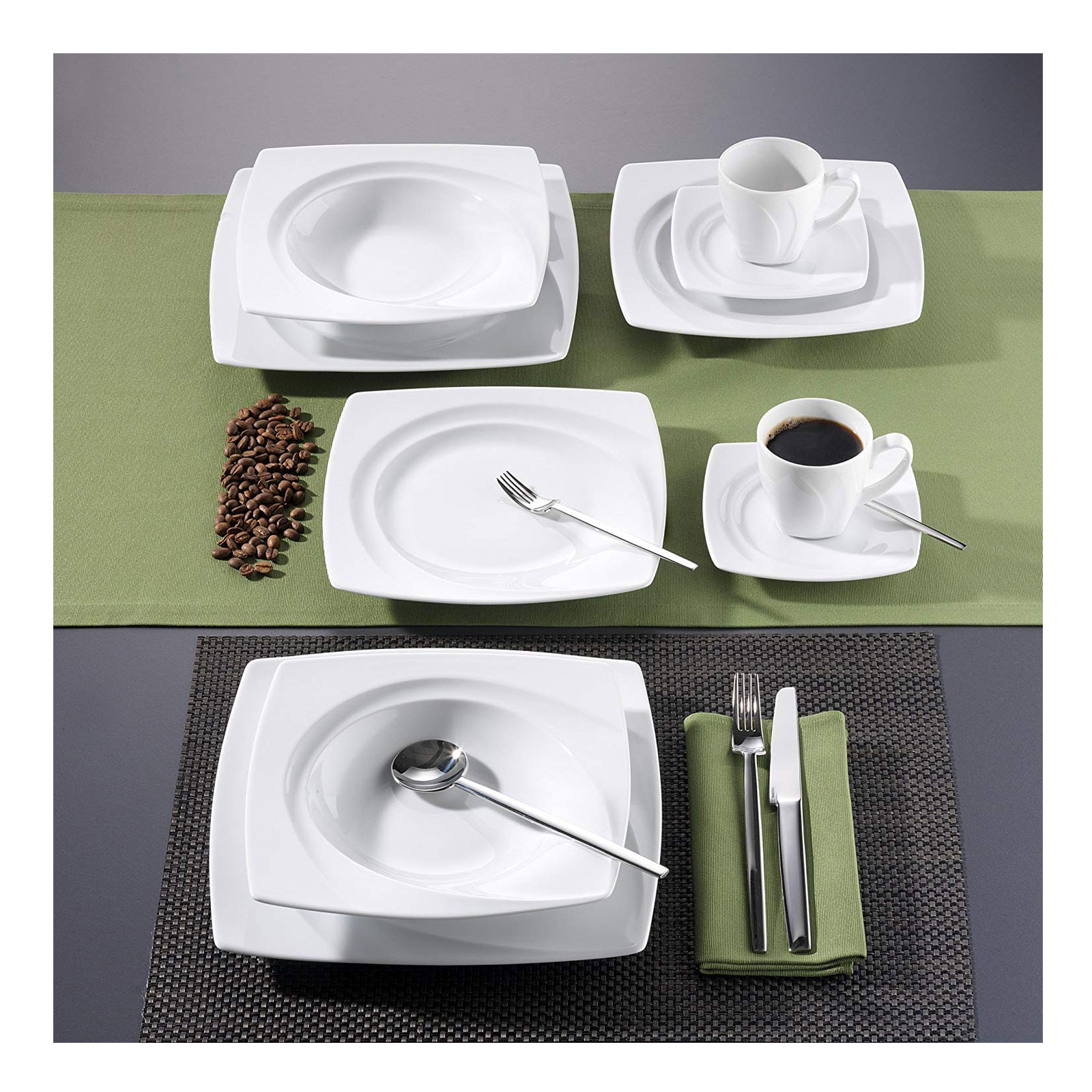 CreaTable, 13163, Serie Celebration weiss, Milch- und Zucker Set 2tlg