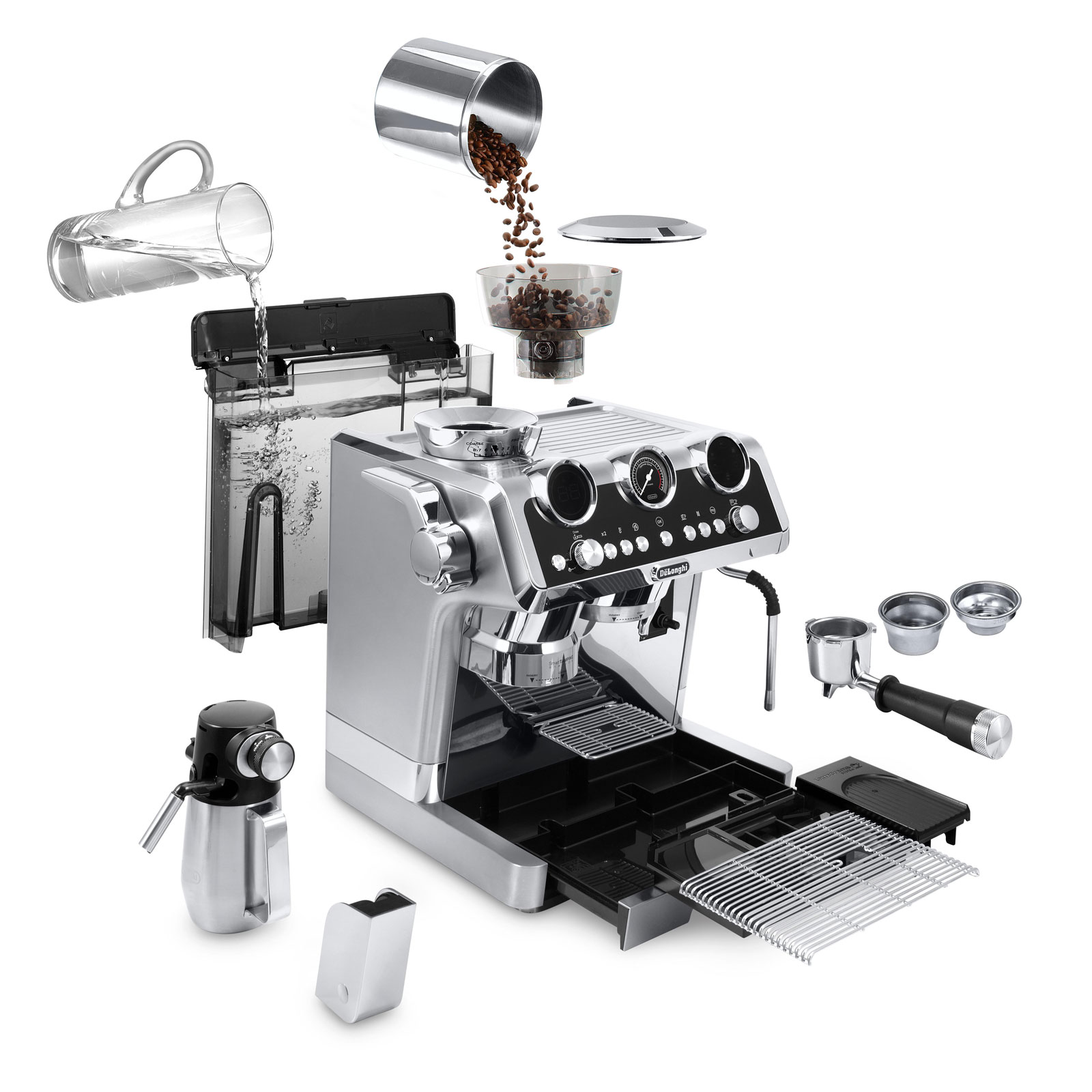 DeLonghi EC 9665.M La Specialista MAESTRO Siebträger Espressomaschine silber