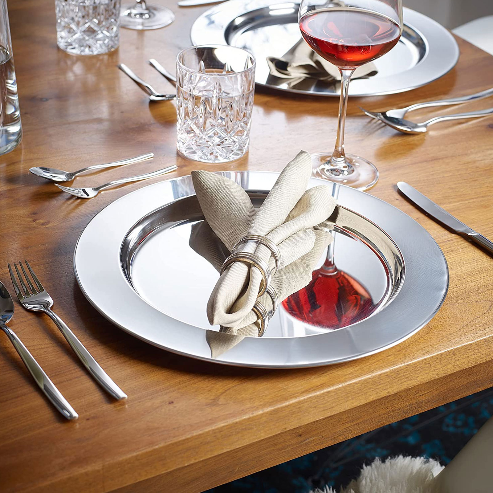 ECHTWERK Platzteller Set 2tlg aus Edelstahl