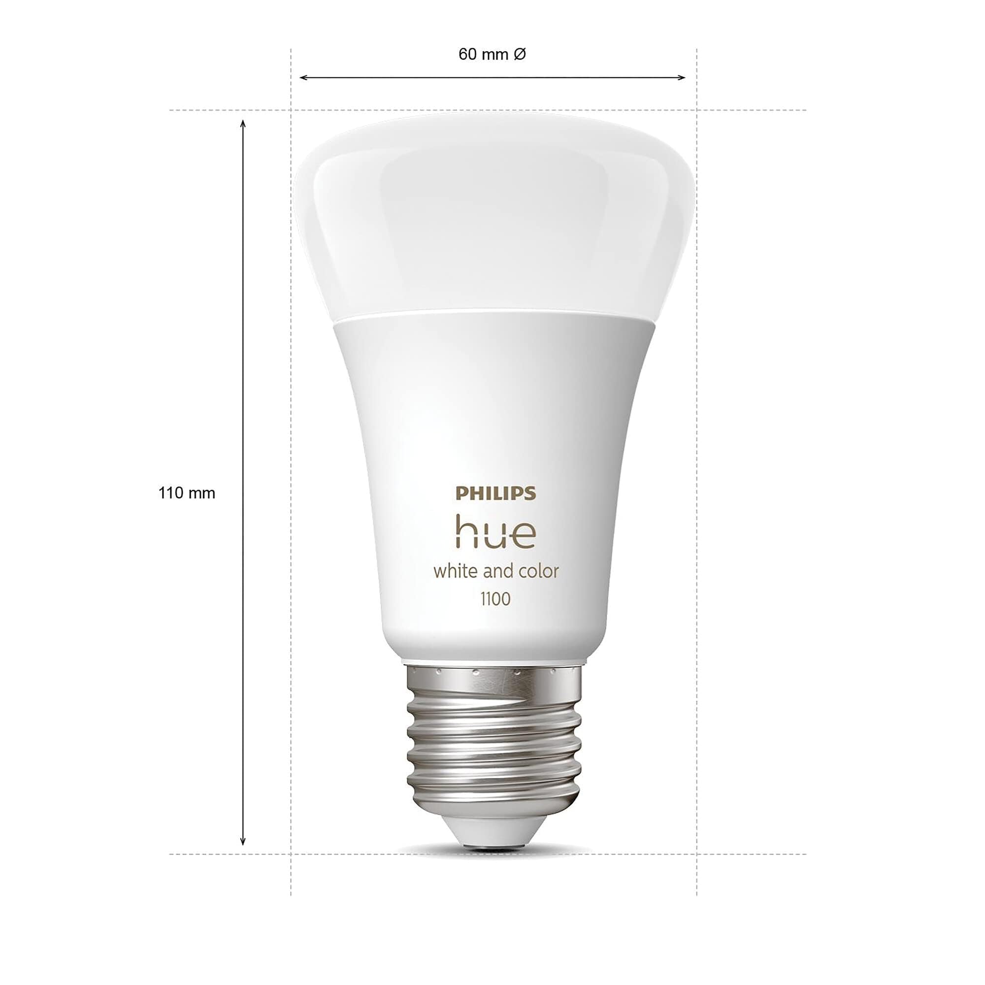 Philips Hue LED-Lampe "White & Color Ambience", E27, 3er Set, inkl. DimmerSwitch