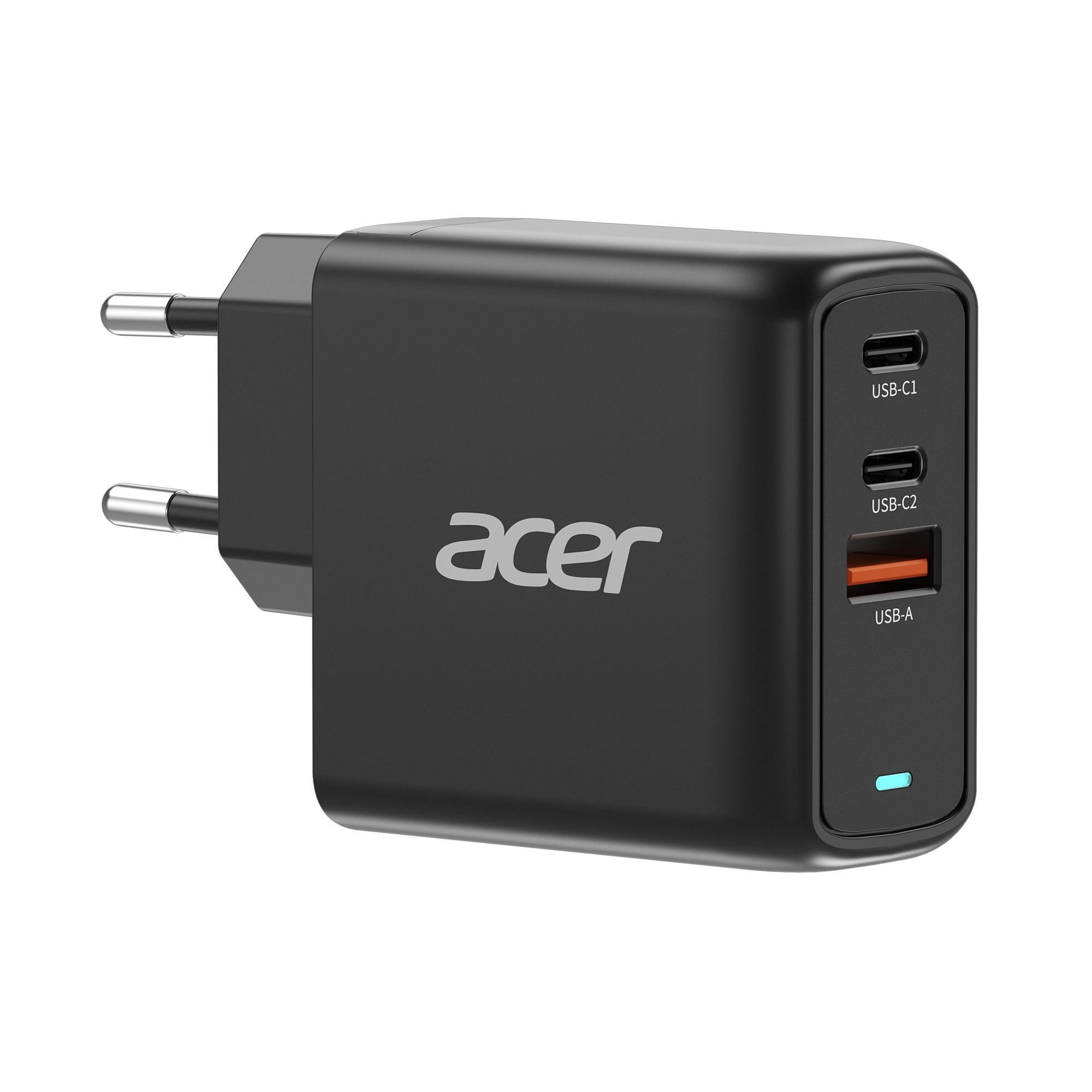 ACER 67W GaN Charger mit 3 Anschlüssen und einem 2m langen 100W USB-C Ladekabel