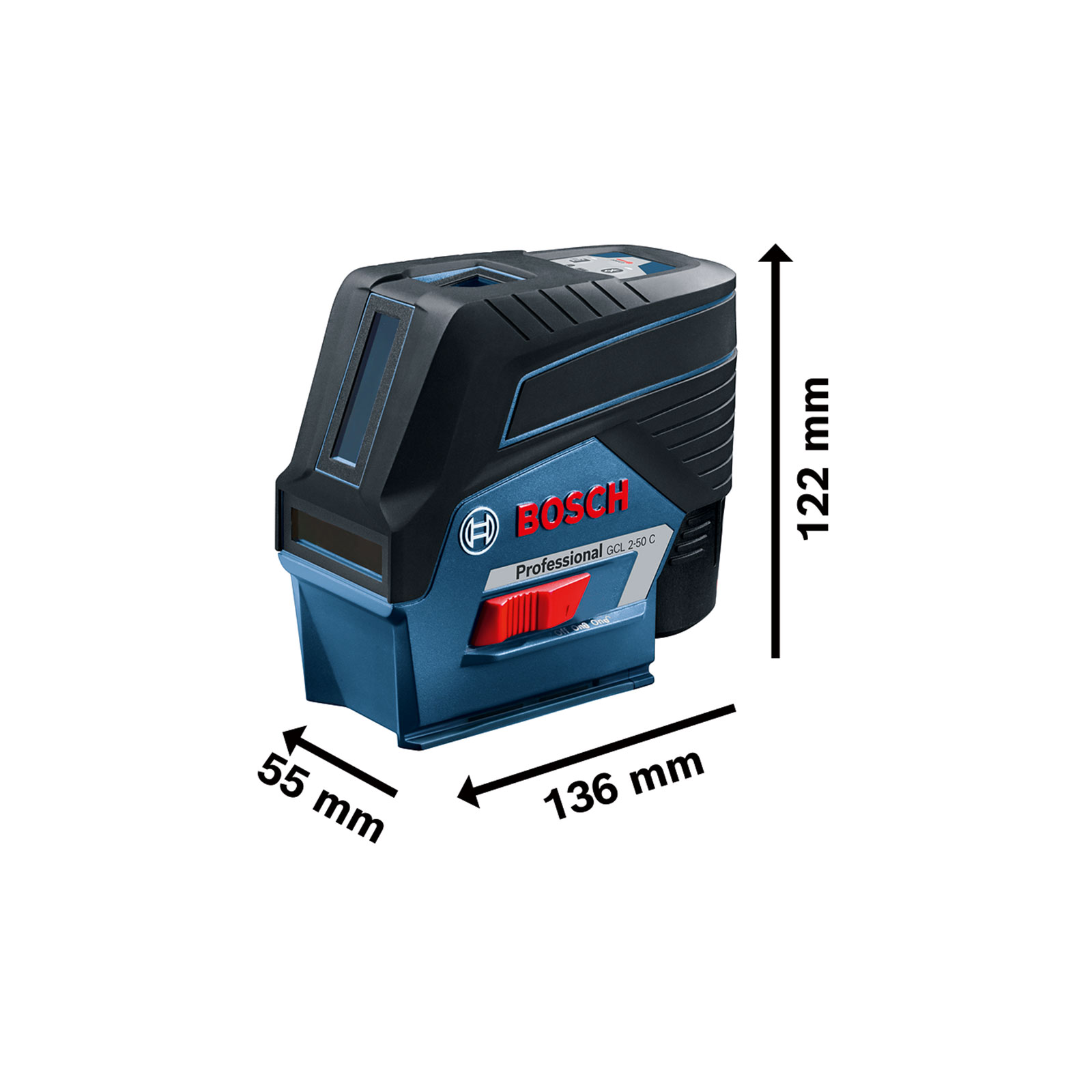 Bosch Professional GCL 2-50 C + RM2 + BM3 + L-Boxx CC