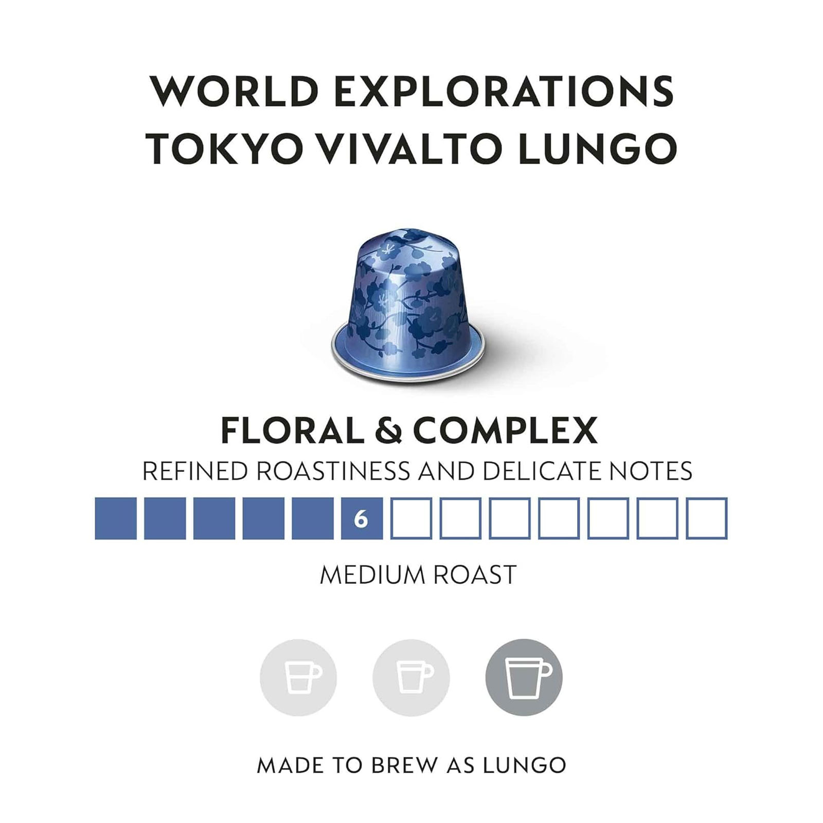 NESPRESSO ORIGINAL Tokyo Lungo, Mittlere Röstung, Kompatibel mit ORIGINAL Kaffeemaschinen, Kapsel Set aus 50 Kaffeekapseln NESPRESSO ORIGINAL Tokyo Lungo, Mittlere Röstung, Kompatibel mit ORIGINAL Kaffeemaschinen, Kapsel Set aus 50 Kaffeekapseln