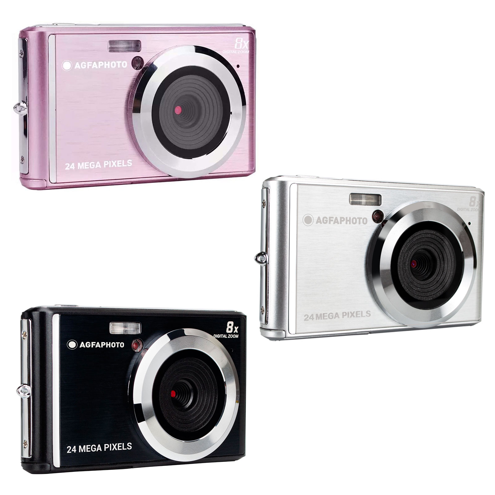 AgfaPhoto DC5500 Kompaktkamera 24MP, 8x Digitaler Zoom, 2,4 Zoll