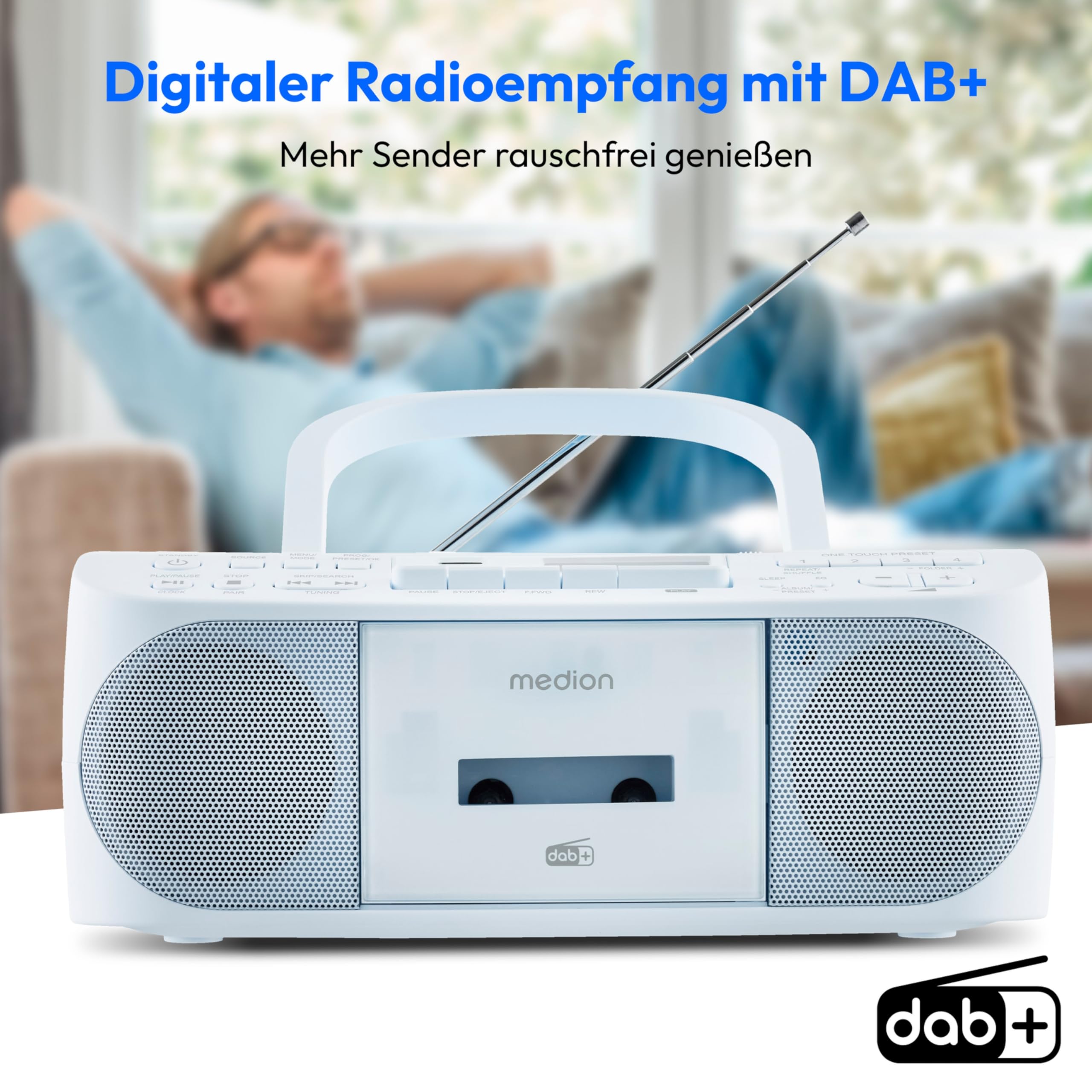 MEDION DRX-1 Plus Boombox tragbares DAB+ UKW Radio