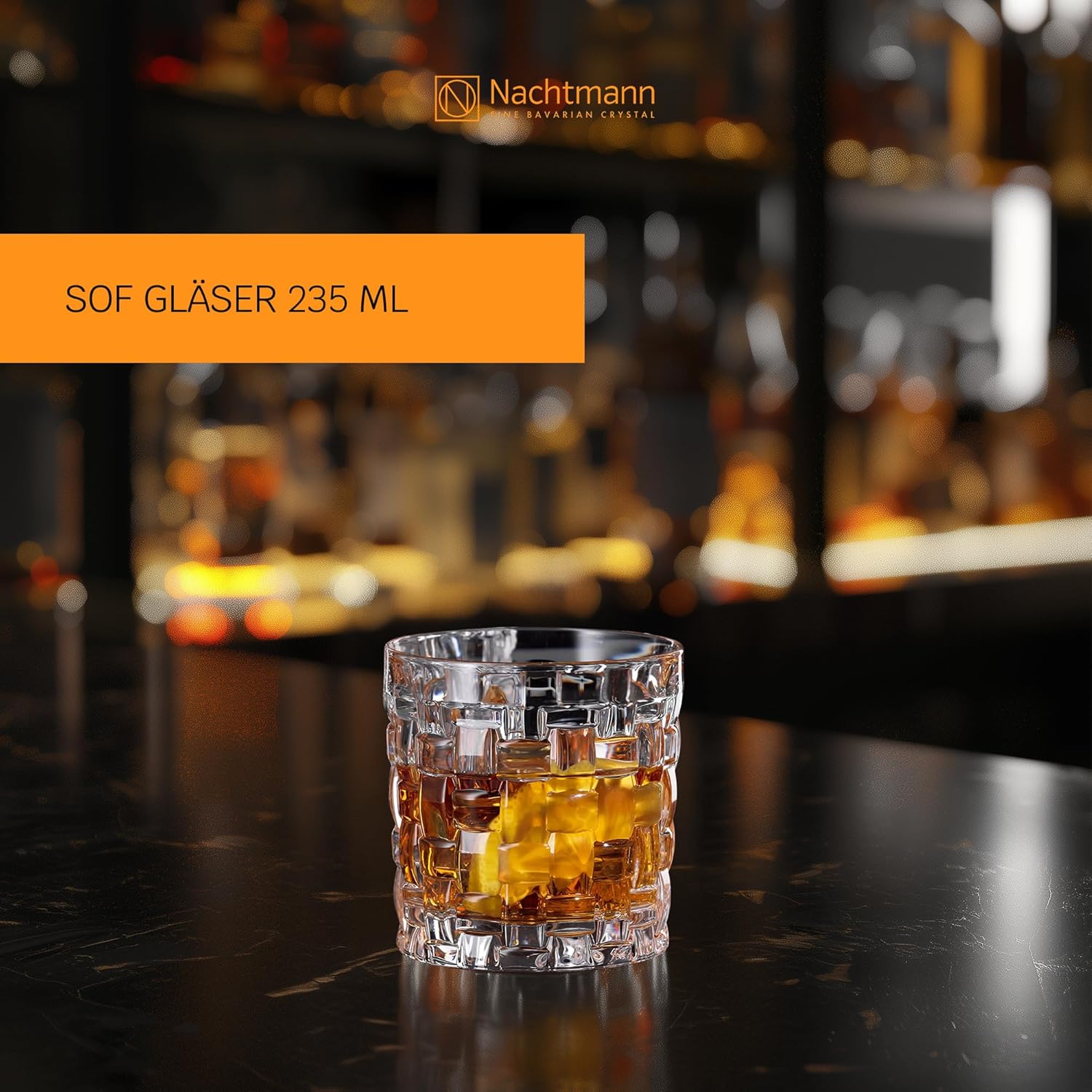 Nachtmann, 4-teiliges SOF-Set, Kristallglas, Höhe: 8,9 cm, Bossa Nova, 103038