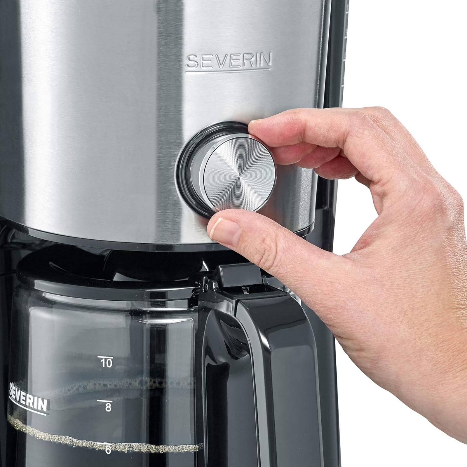 Severin KA 4826 TypeSwitch Timer Kaffeeautomat gebürsteter Edelstahl / schwarz