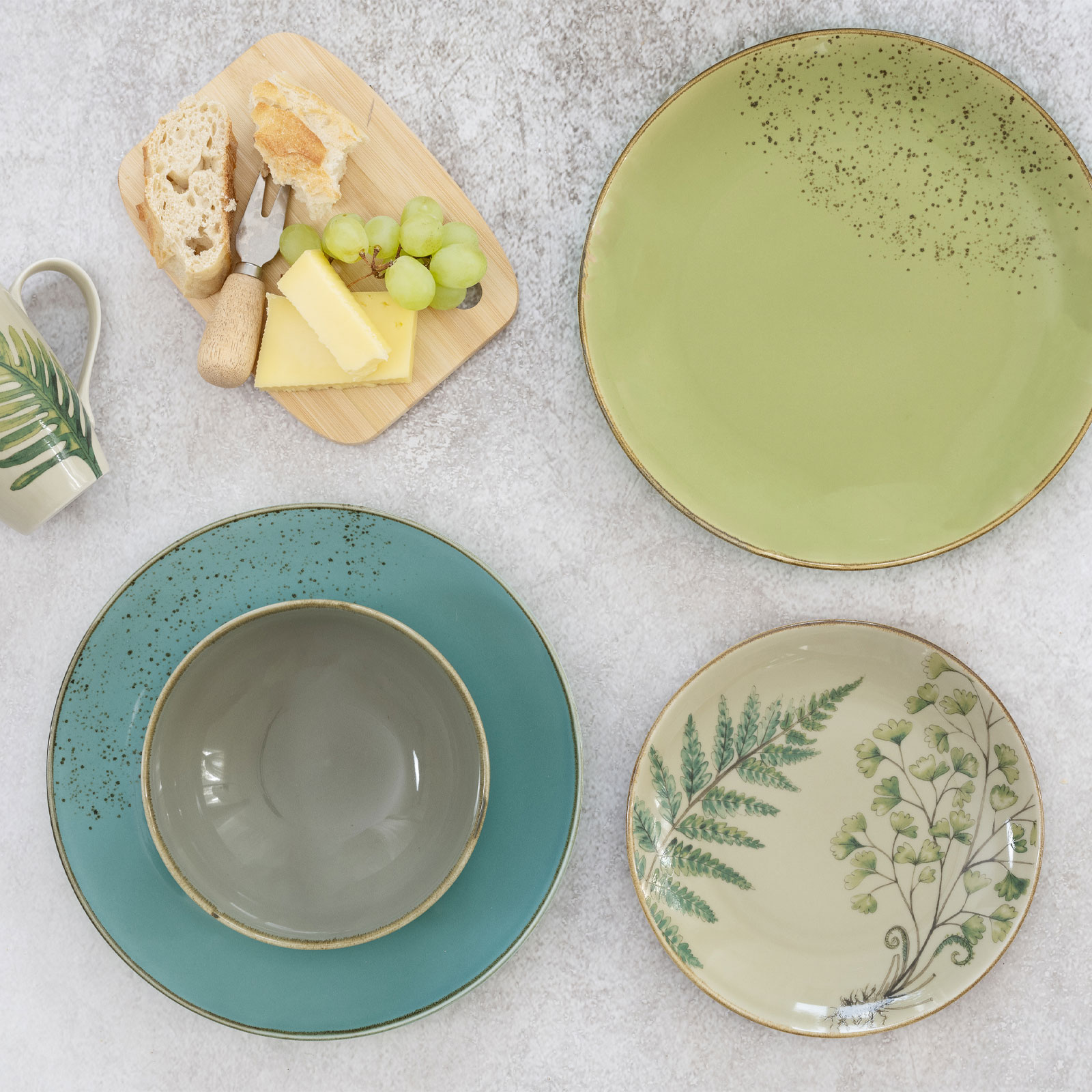 CreaTable 22710 Serie Nature Collection BOTANICA Geschirrset Kombiservice 16 teilig