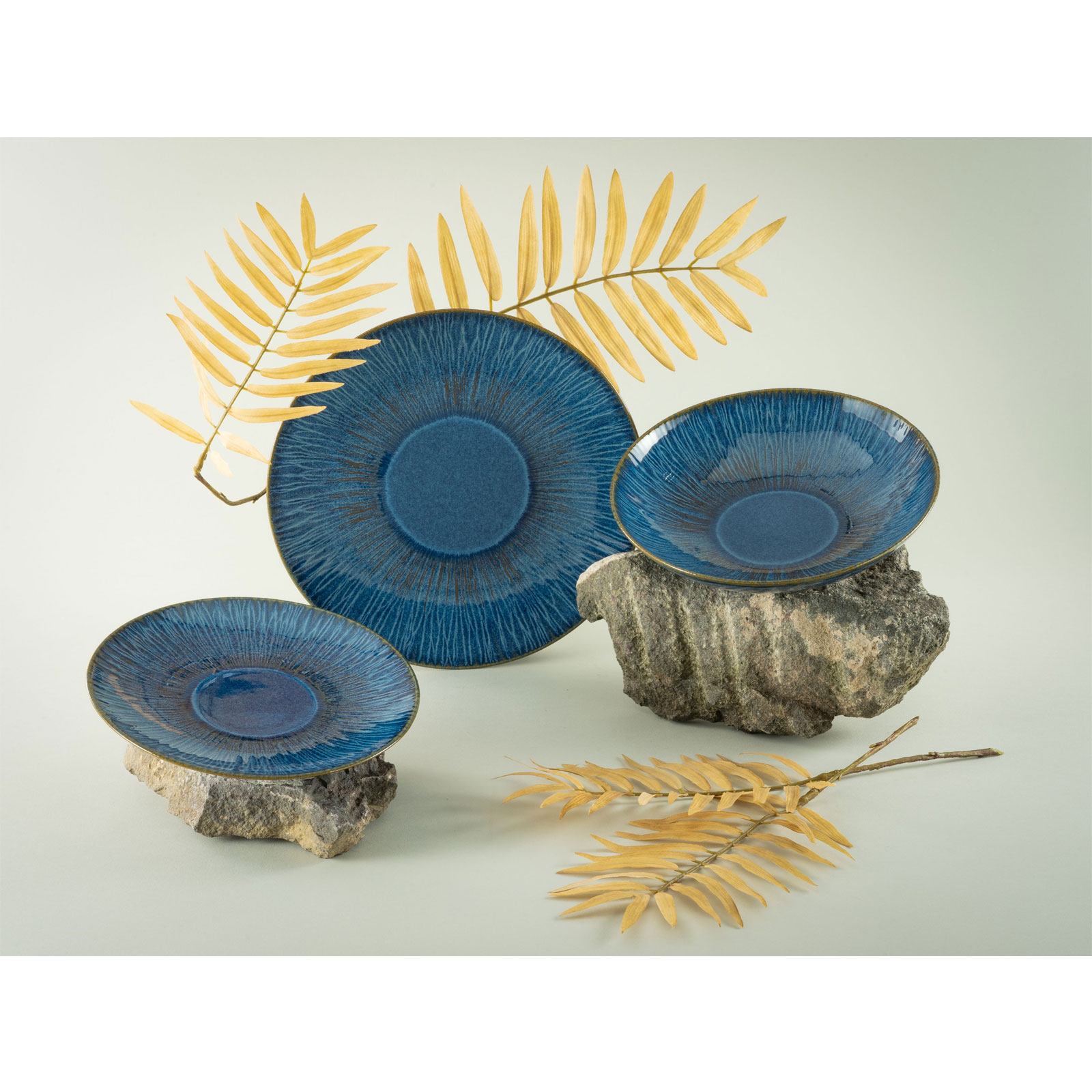 CreaTable, 10591, Serie Sea Breeze Blue, Geschirrset, Teller Set 18 teilig