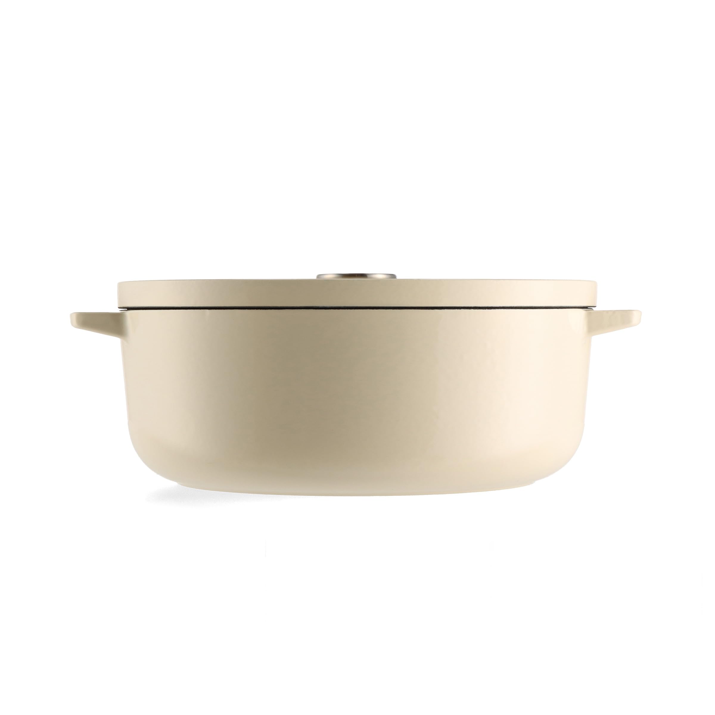 KitchenAid CC006062-001 Bräter mit Deckel - Oval 30cm Creme