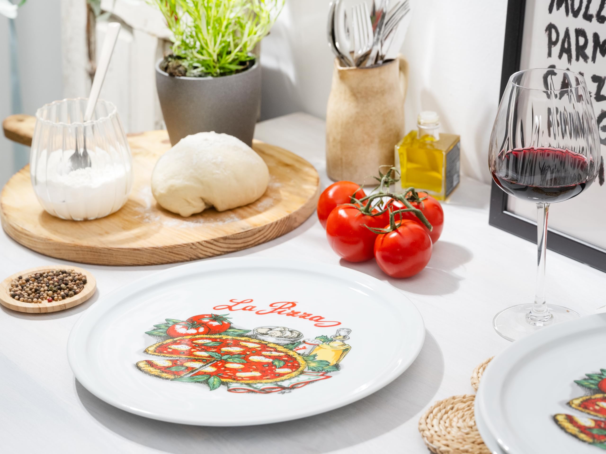 Creatable 24440 Pizzateller Serie Milano-La Pizza 4-tlg. 4 Personen