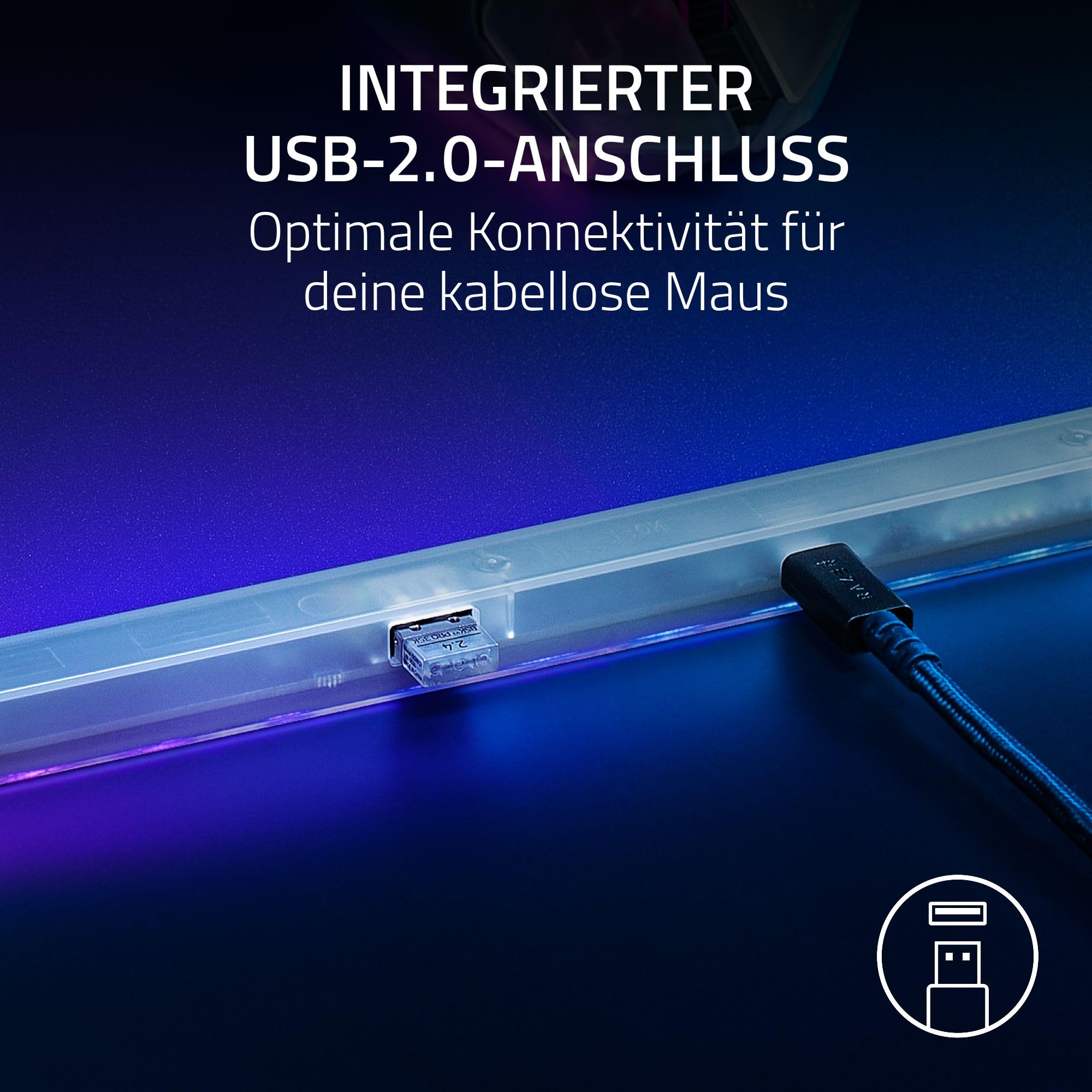 Razer Firefly V2 Pro Phantom White - Voll beleuchtete Gaming-Mausmatte