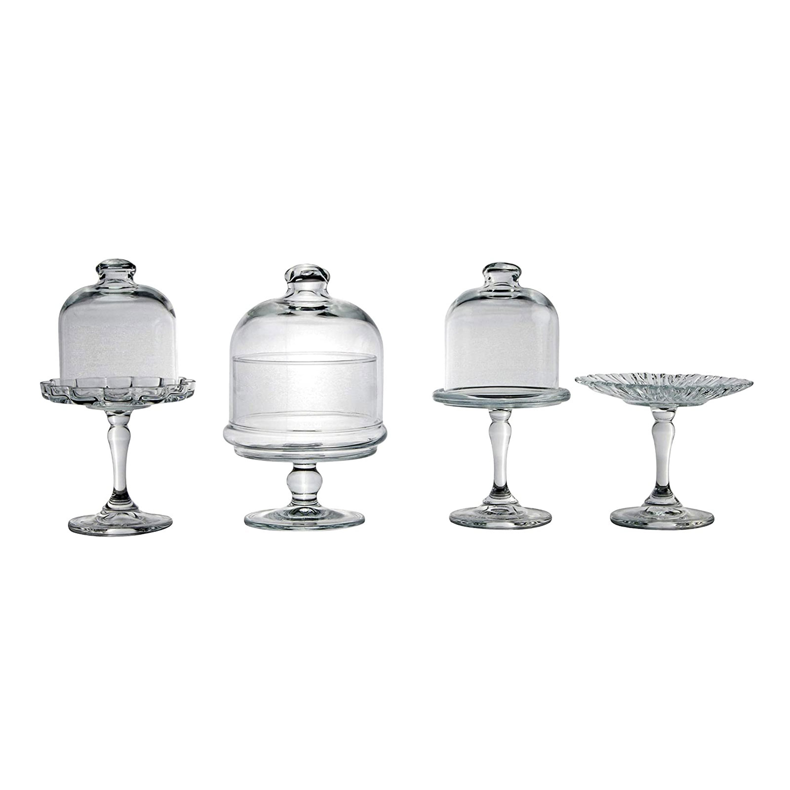 CreaTable, 17884, Serie MINI PATISSERIE, Mini Tortenplatten Set 4 teilig