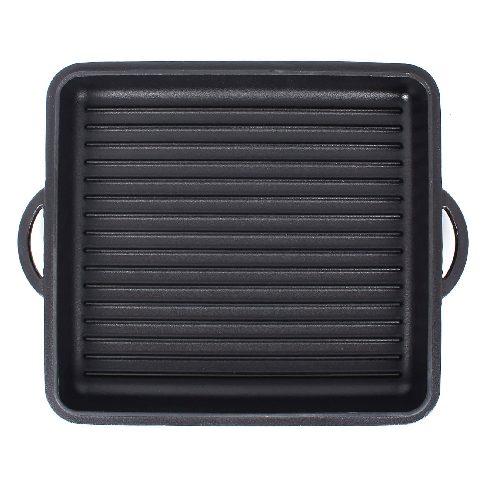 Echtwerk Universalbräter Gusseisen 2-in-1 Set Kastenform mit Deckel Kochtopf  Rechteckige Auflaufform Feuertopf ohne Füße, 6,5 L