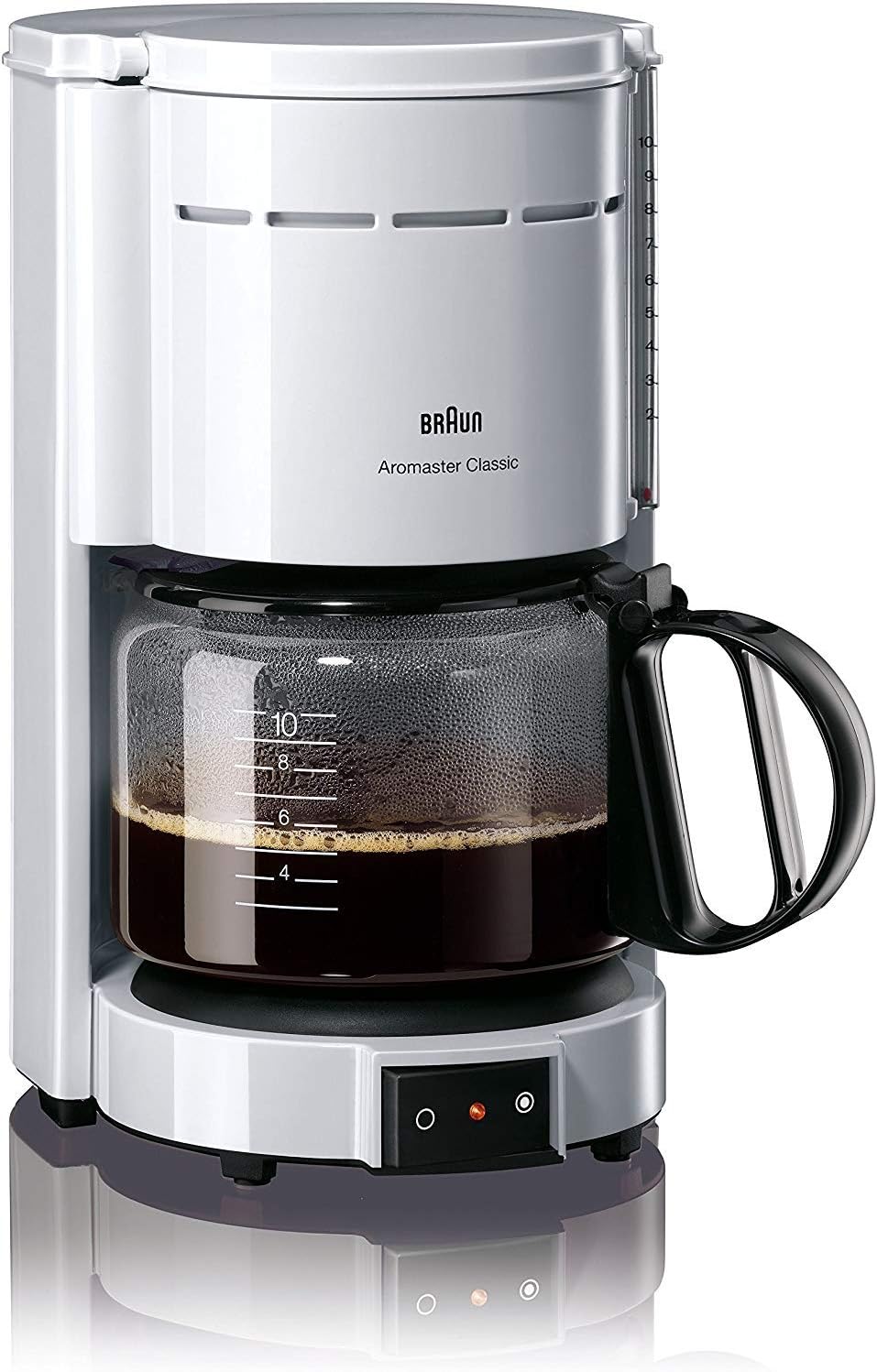 BRAUN KF 47 Kaffeemaschine Aromaster Classic Filterkaffeemaschine mit Glaskanne für bis zu 10 Tassen