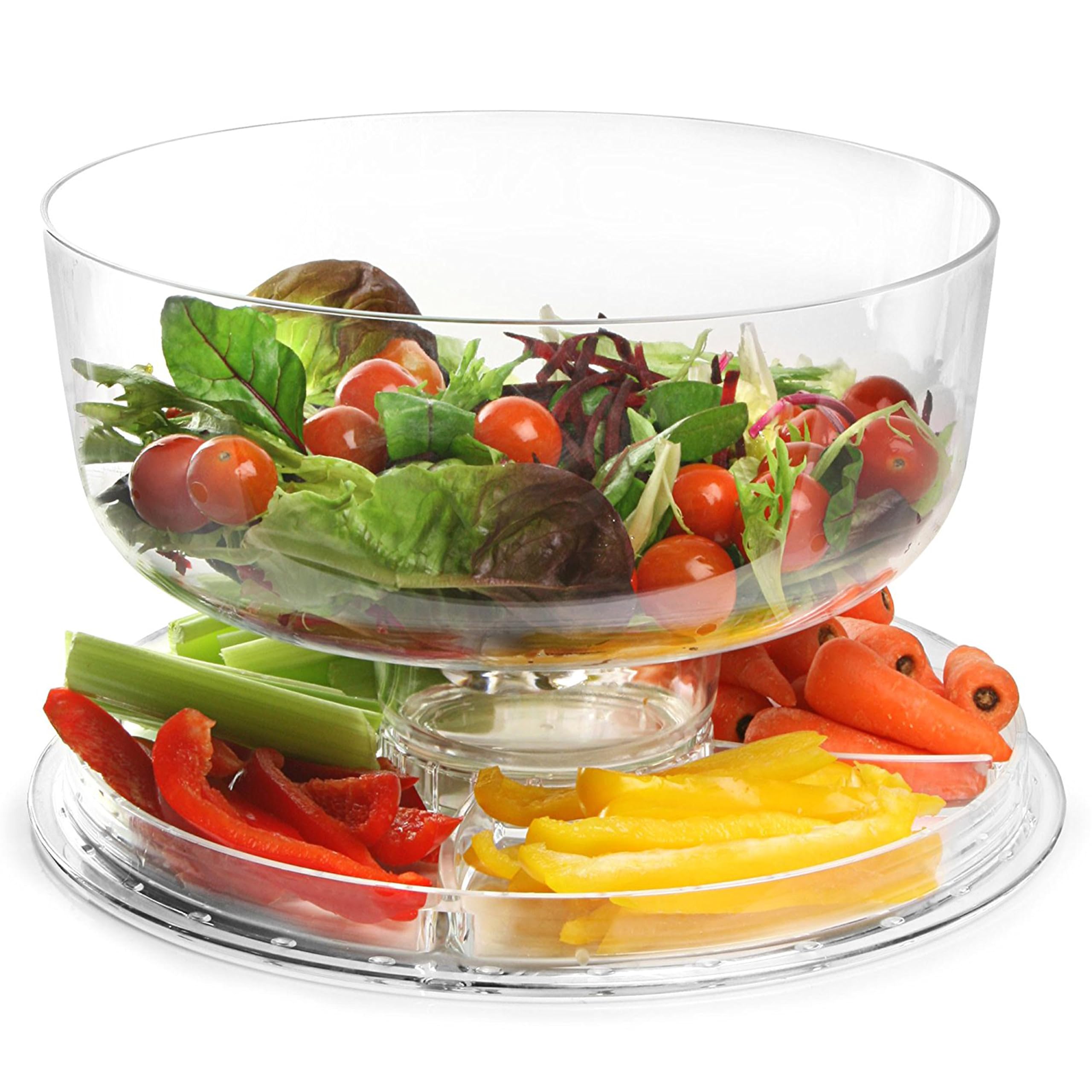 CreaTable, 24740, Serie Servierbutler, 2-teiliges Set, Servierbutler aus Glas