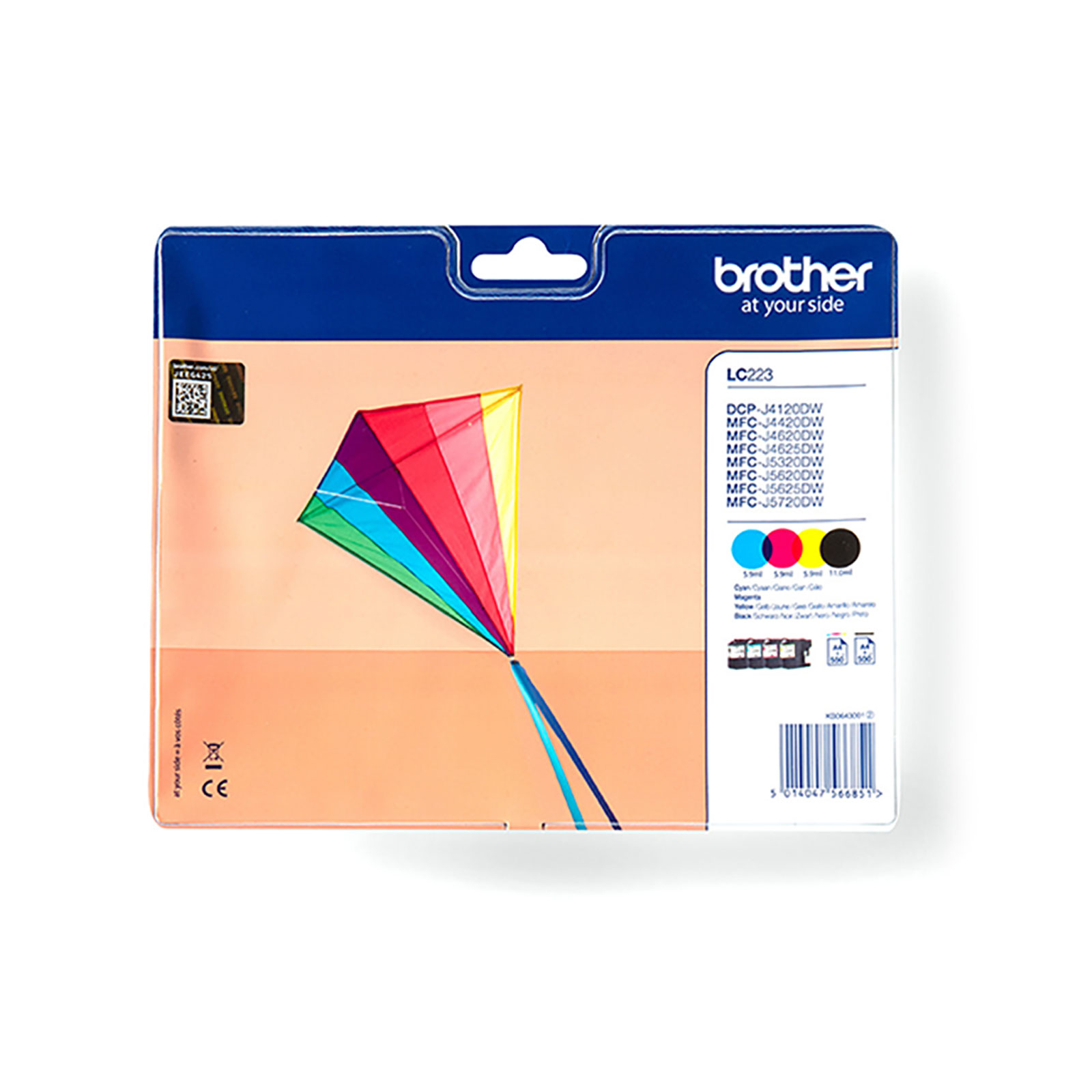 Brother LC223 Value Pack Druckerpatronen-Paket Cyan/Magenta/Gelb/Schwarz
